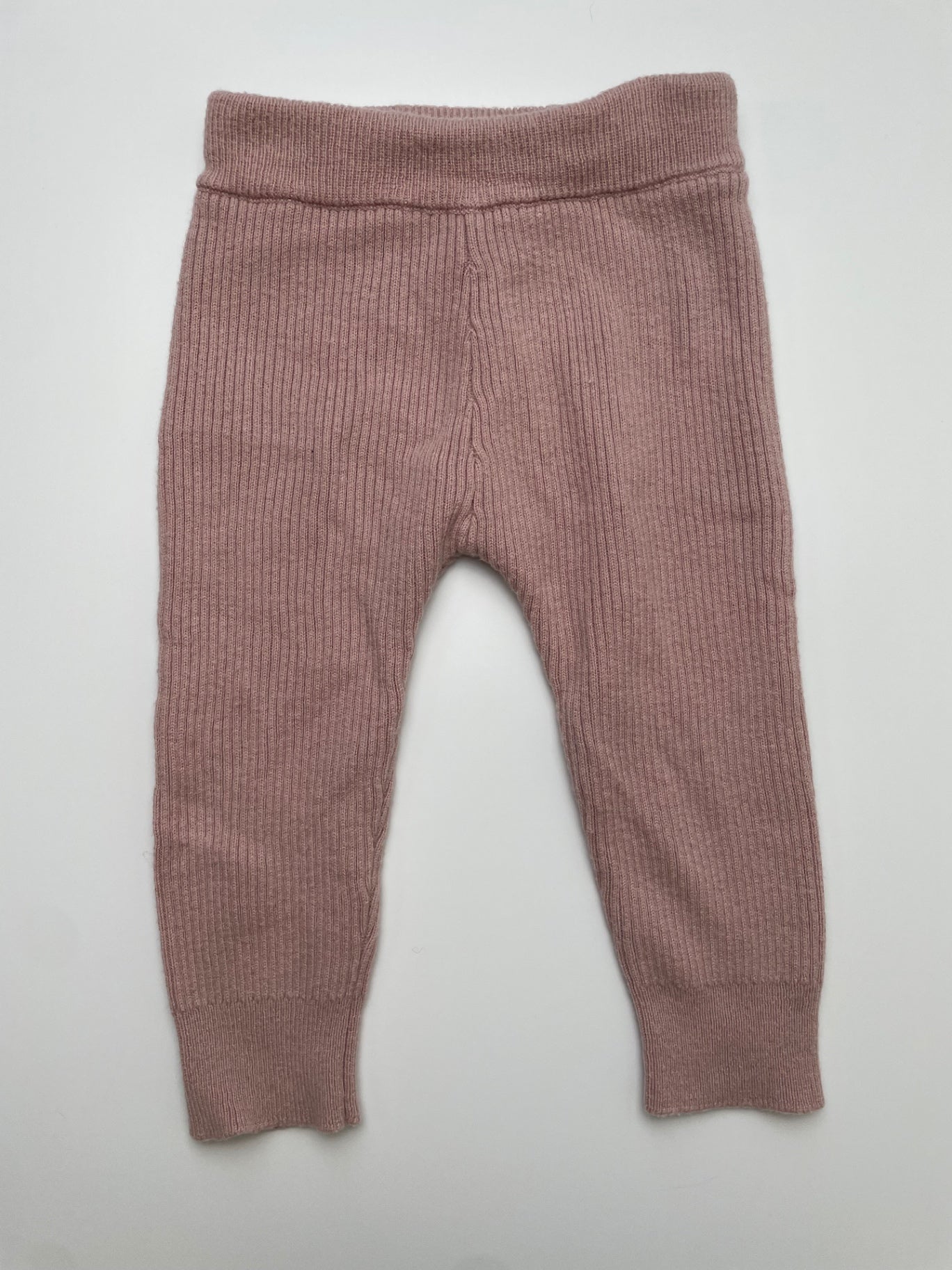 Bonton Leggings - Pink Knit Ribbed | size 6 Months