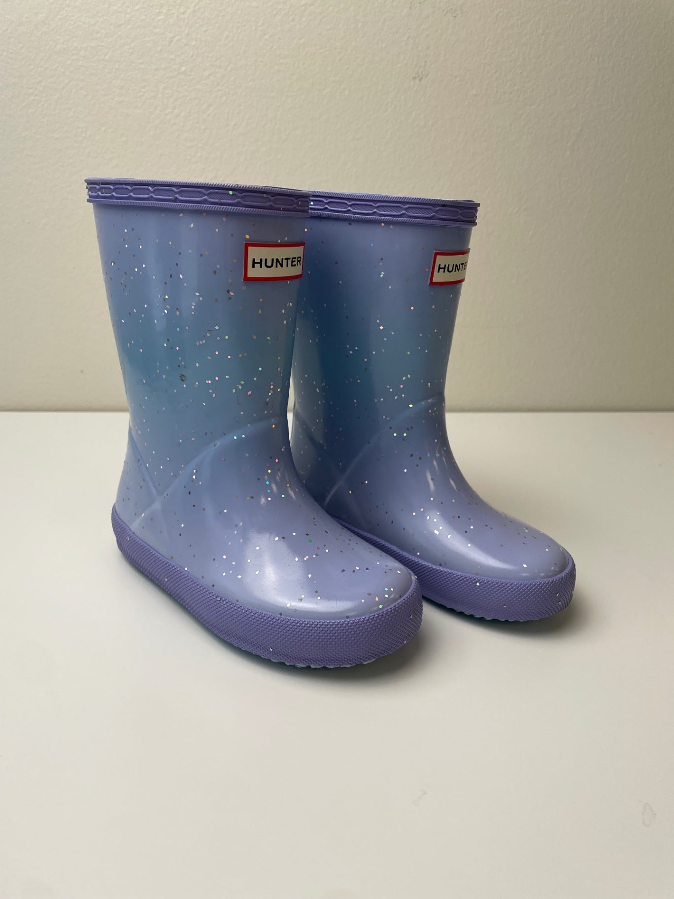 Hunter Shoes - Purple Glitter Ombré Rainboots | size Shoe 8