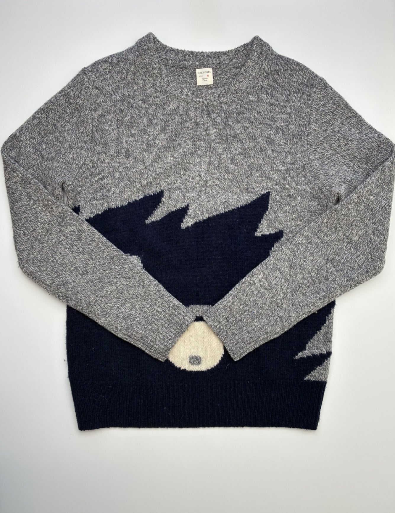 Crewcuts Sweater - Gray Monster 100% Wool | size 8