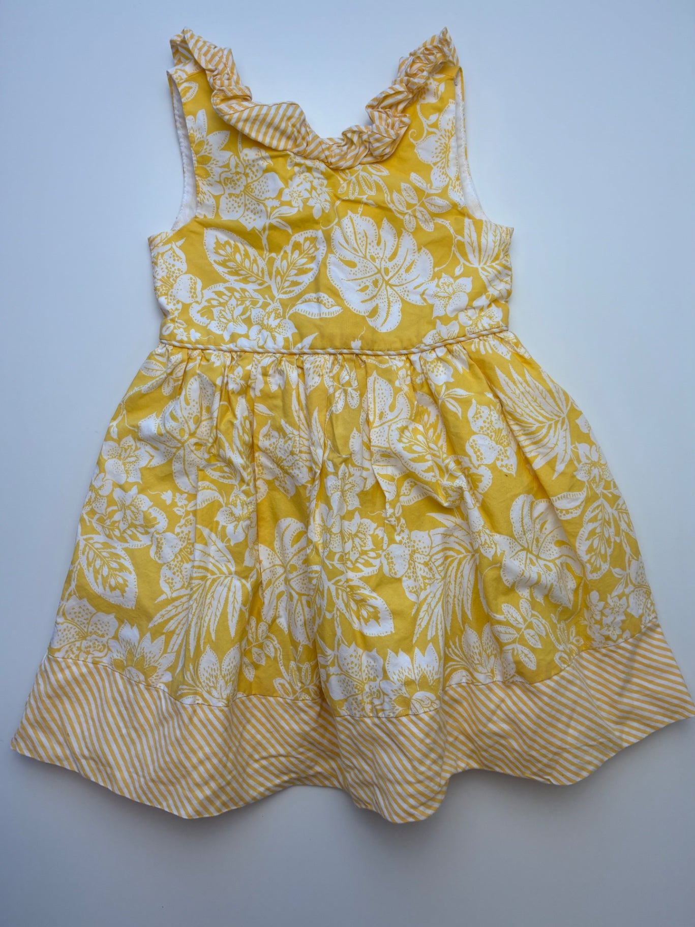 Savannah Dress - Yellow Monstera Pattern | size 4T