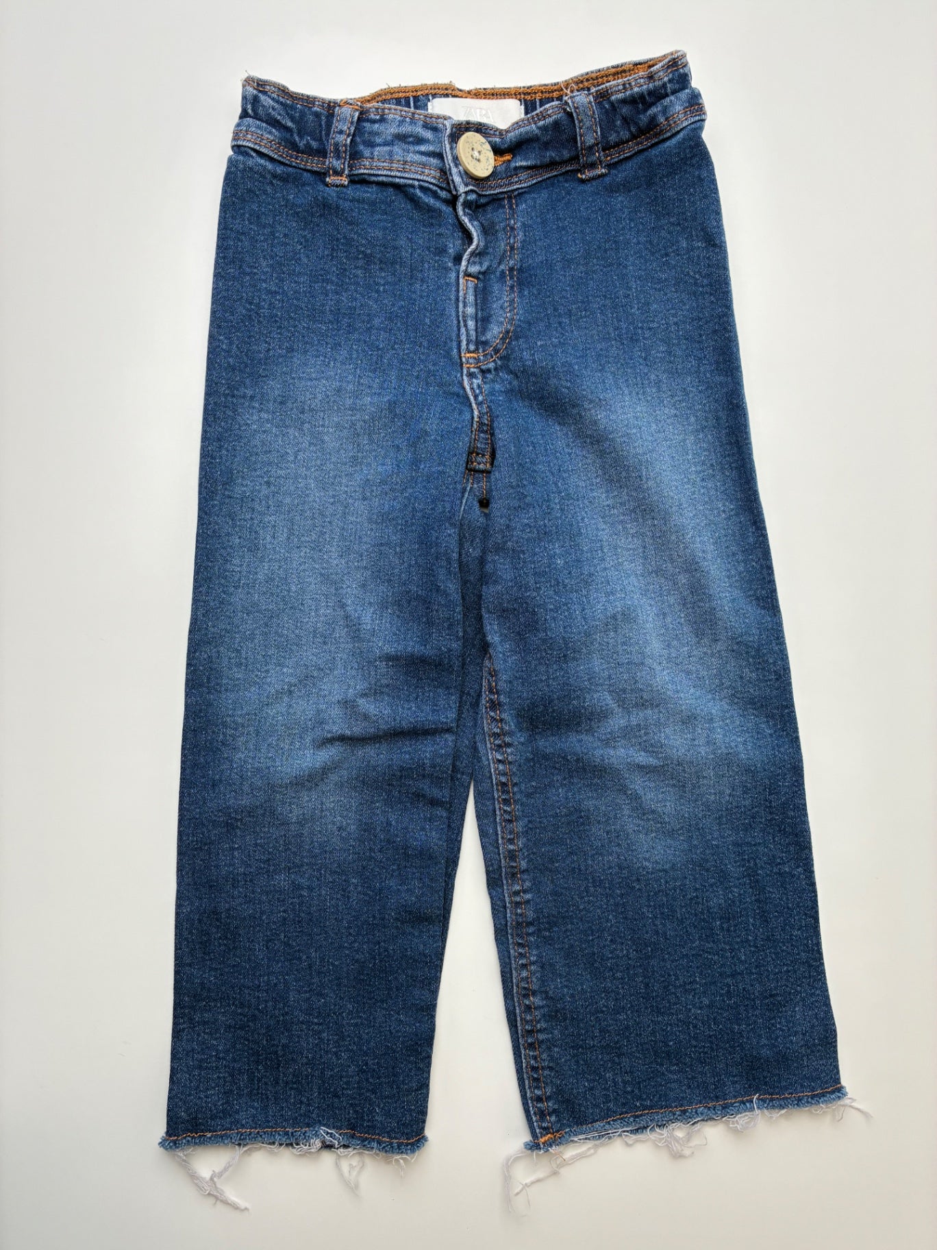 Zara Jeans - Blue Straight Leg Raw Hem | size 4T