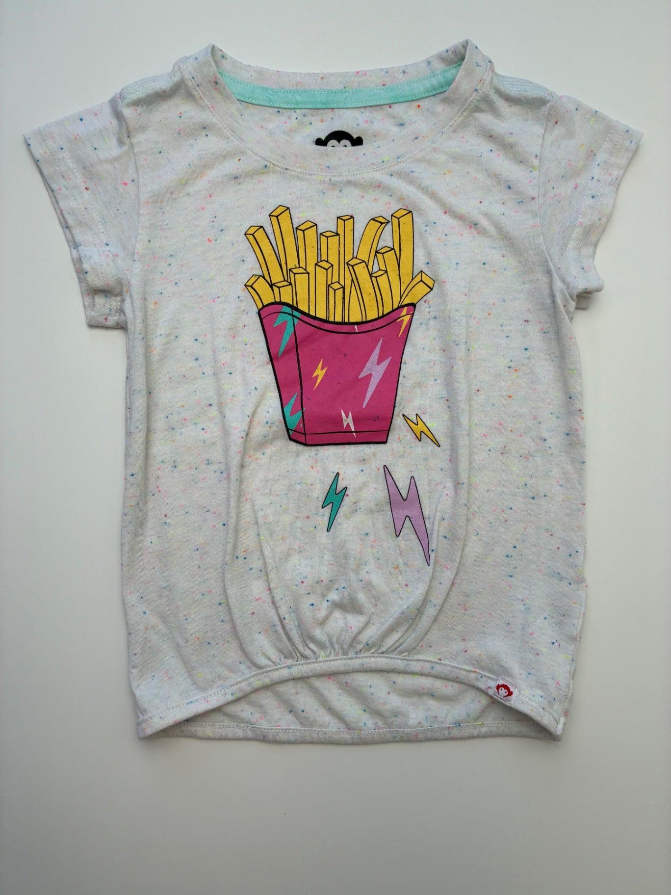 Appaman T-Shirt - White Confetti French Fries | size 3T