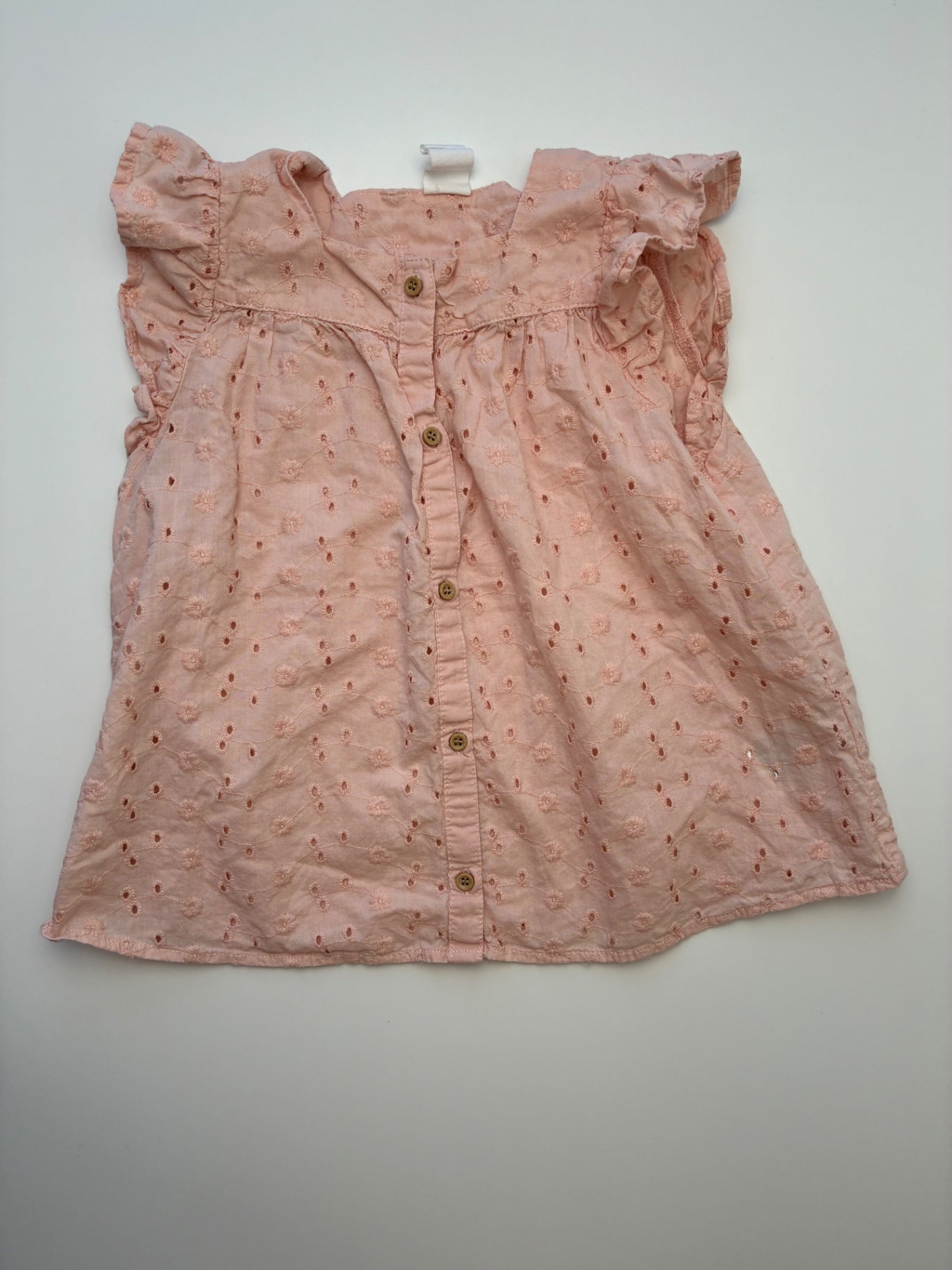 H&M Shirt - Pink Eyelet Blouse | size 4T