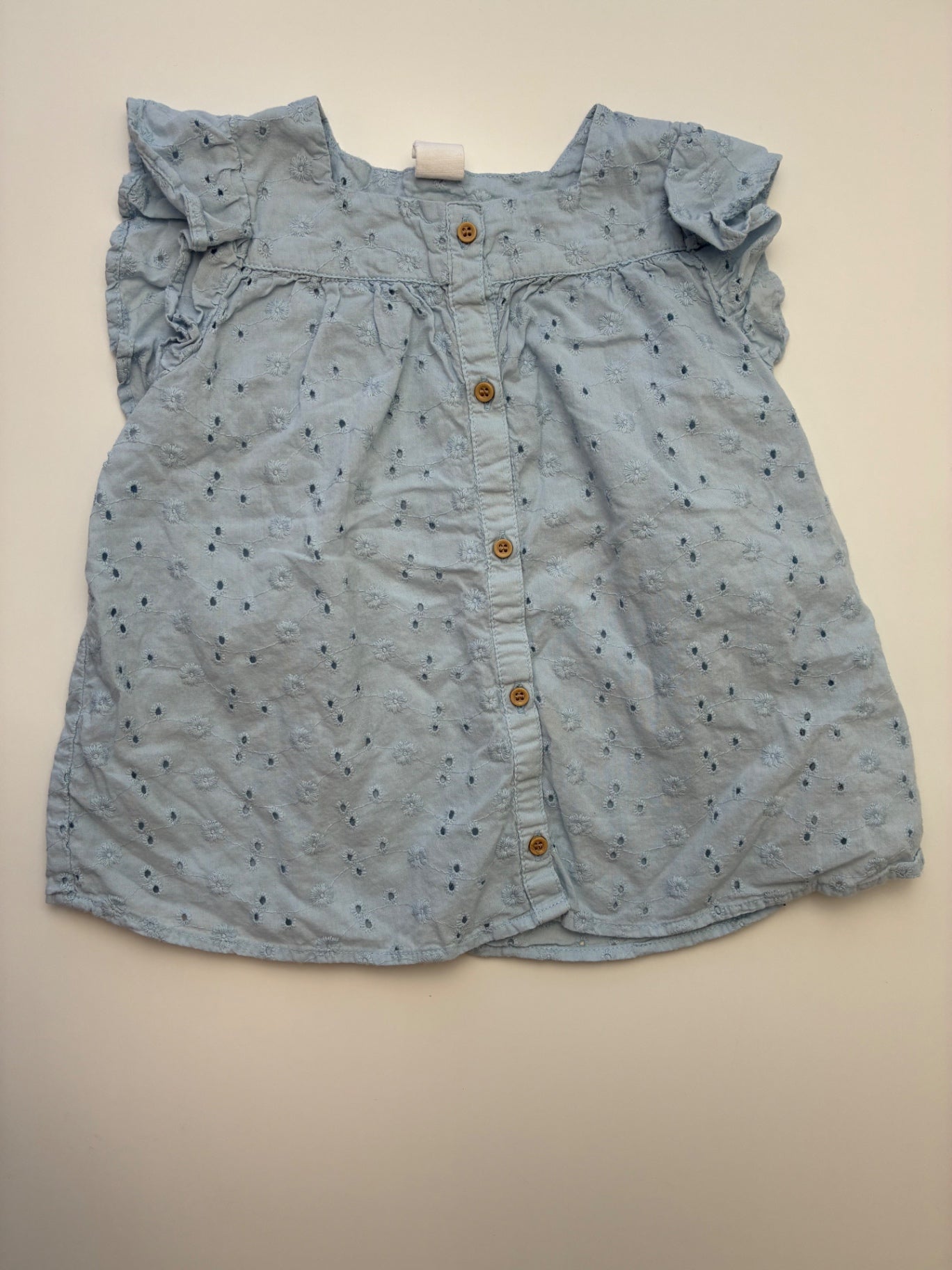 H&M Shirt - Blue Eyelet Blouse | size 4T
