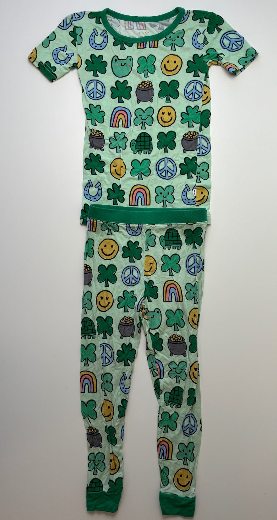 Little Sleepies 2 Piece Ensemble - Green Saint Patrick's Pajamas | size 4T