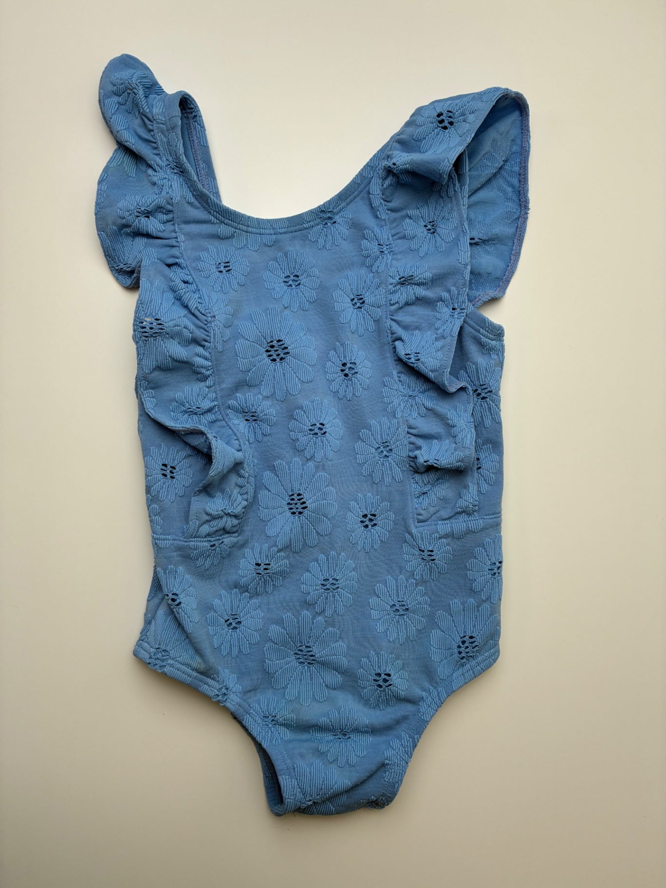 Baby Gap Swimsuit - Blue Flowers + Ruffles One Piece | size 4T