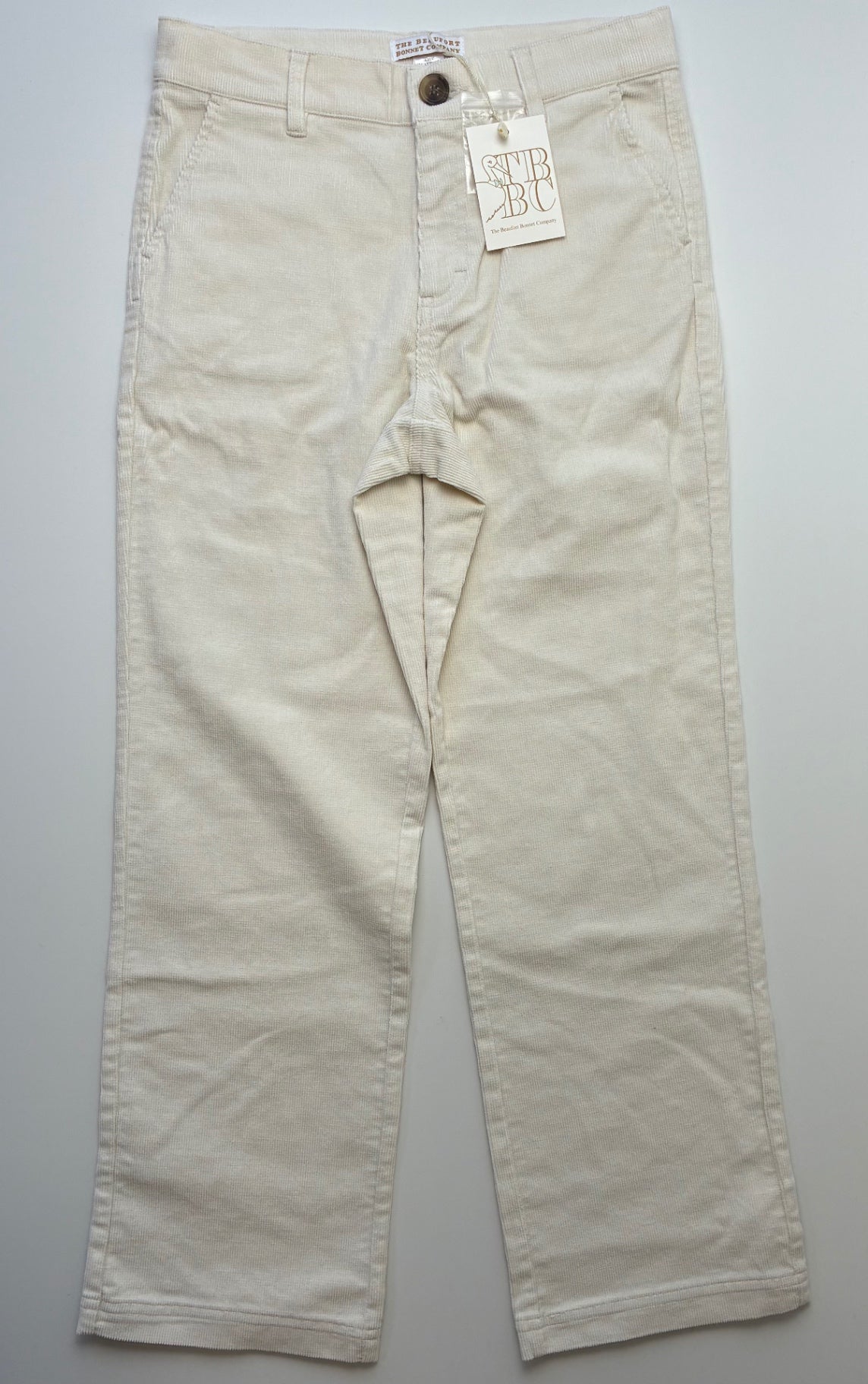 The Beaufort Bonnet Company Pants - Cream Corduroy Prep School Pants | size 10