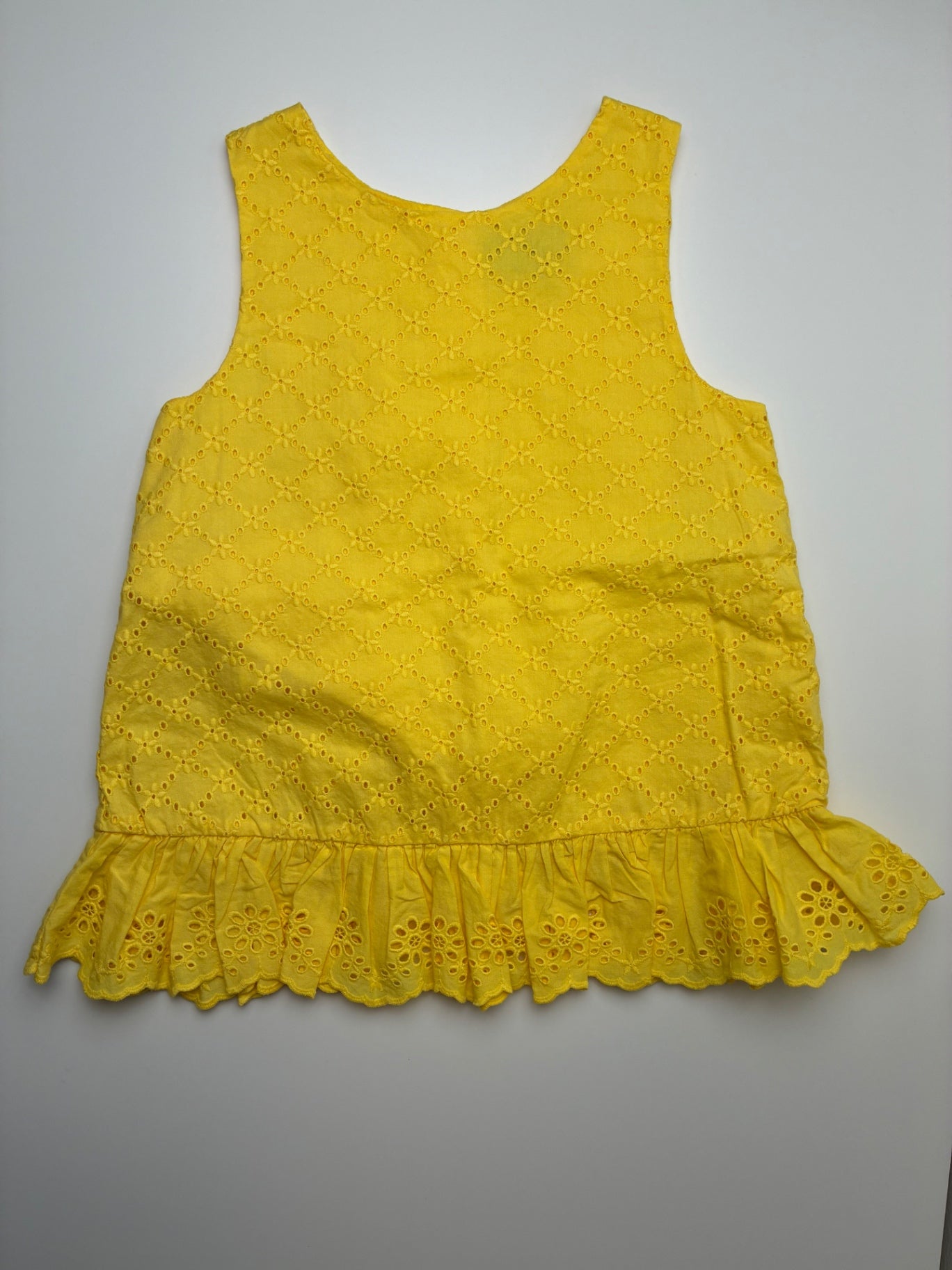 Ralph Lauren Shirt - Yellow Sleeveless Eyelet Blouse | size 6