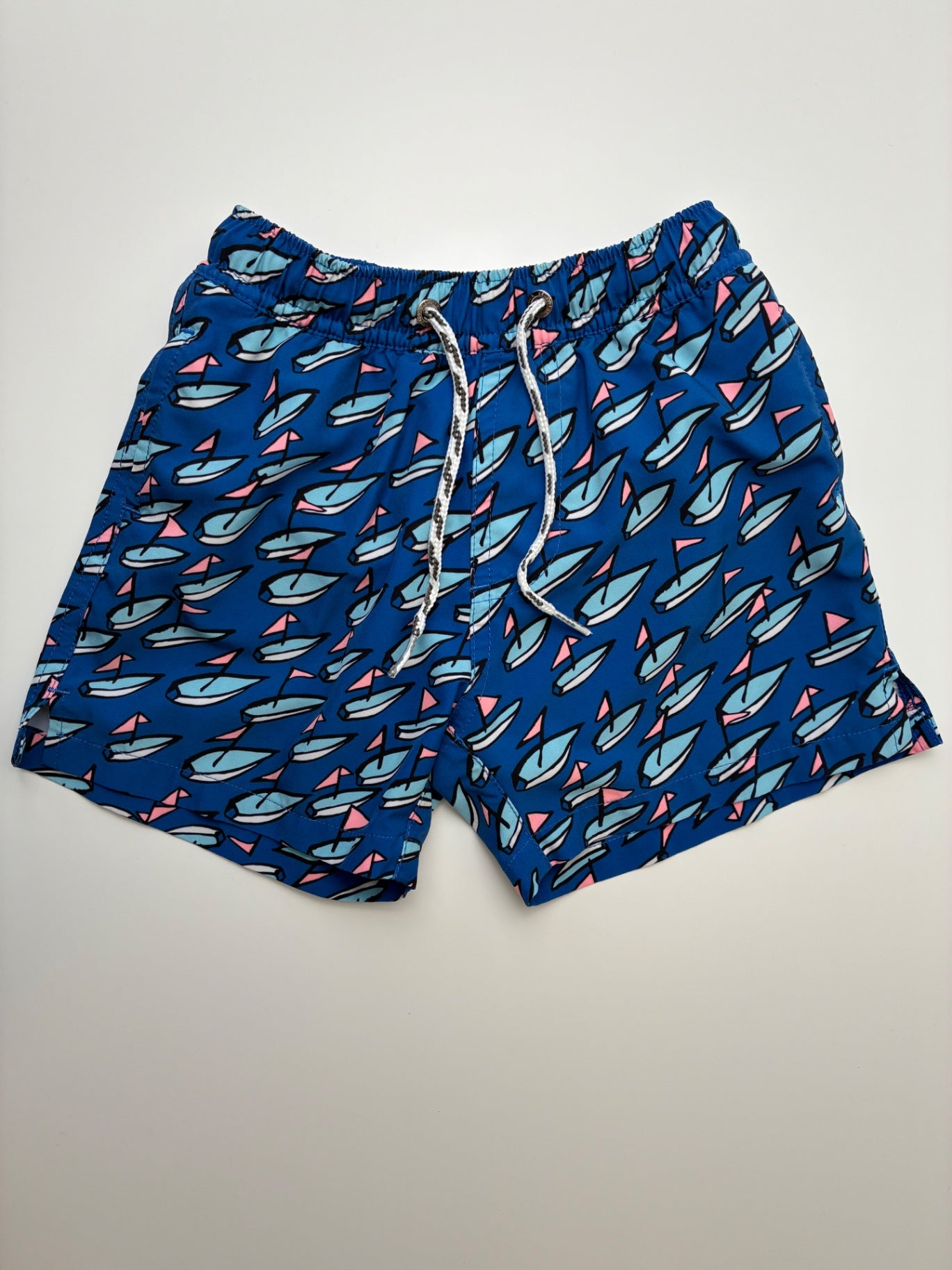 Snapperrock Swimsuit - Blue Sail Boat Swim Trunks | size 3T