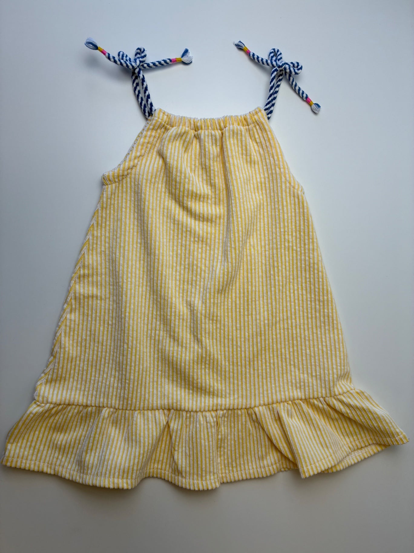 Vince Camuto Dress - Yellow Striped + Tie Straps | size 3T