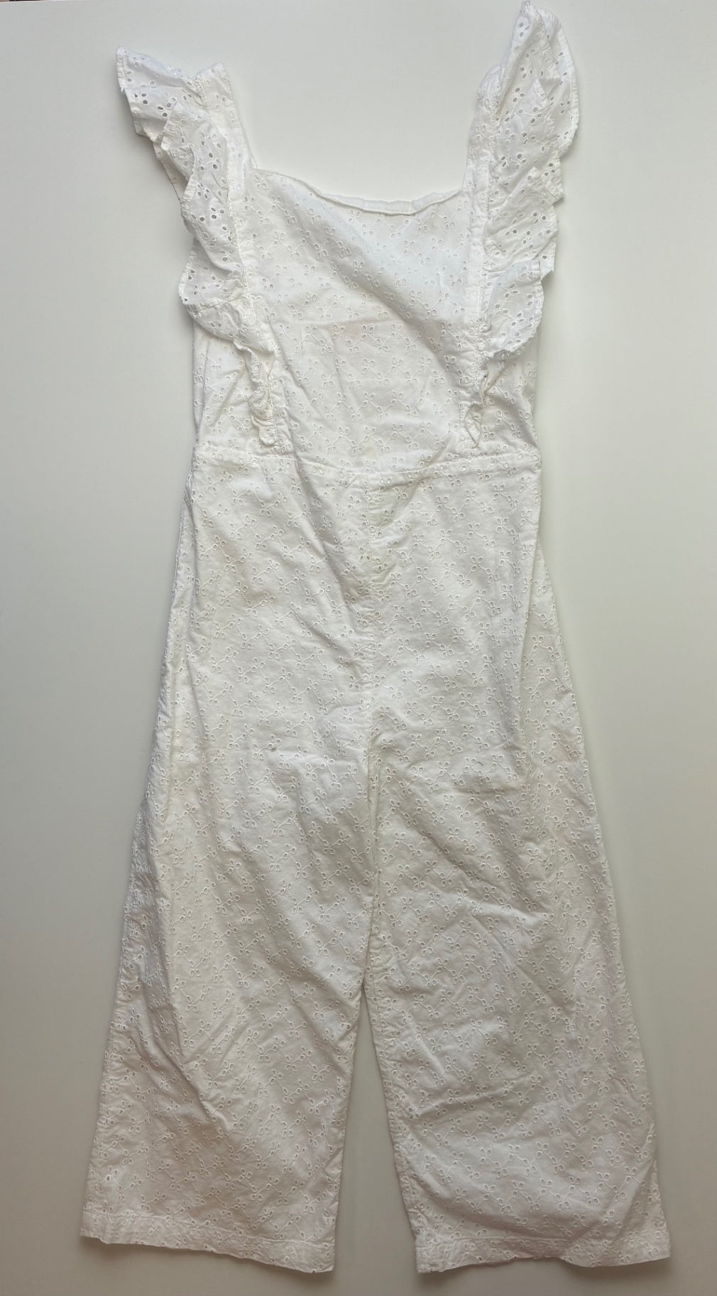 Hope & Henry Jumpsuit - White Eyelet + Wide Leg | size 8