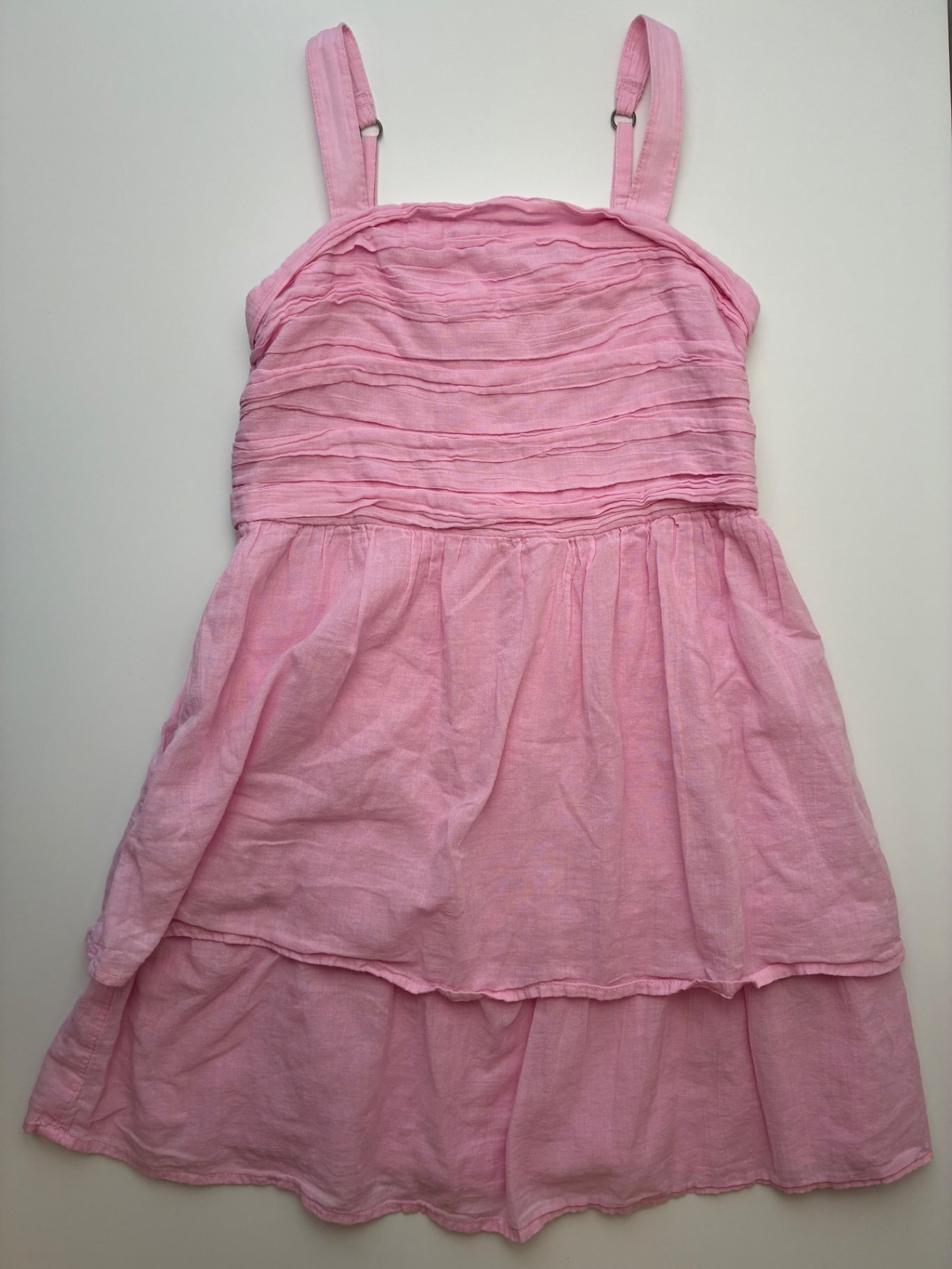 Abercrombie Kids Dress - Pink Sleeveless + Tiered | size 9/10
