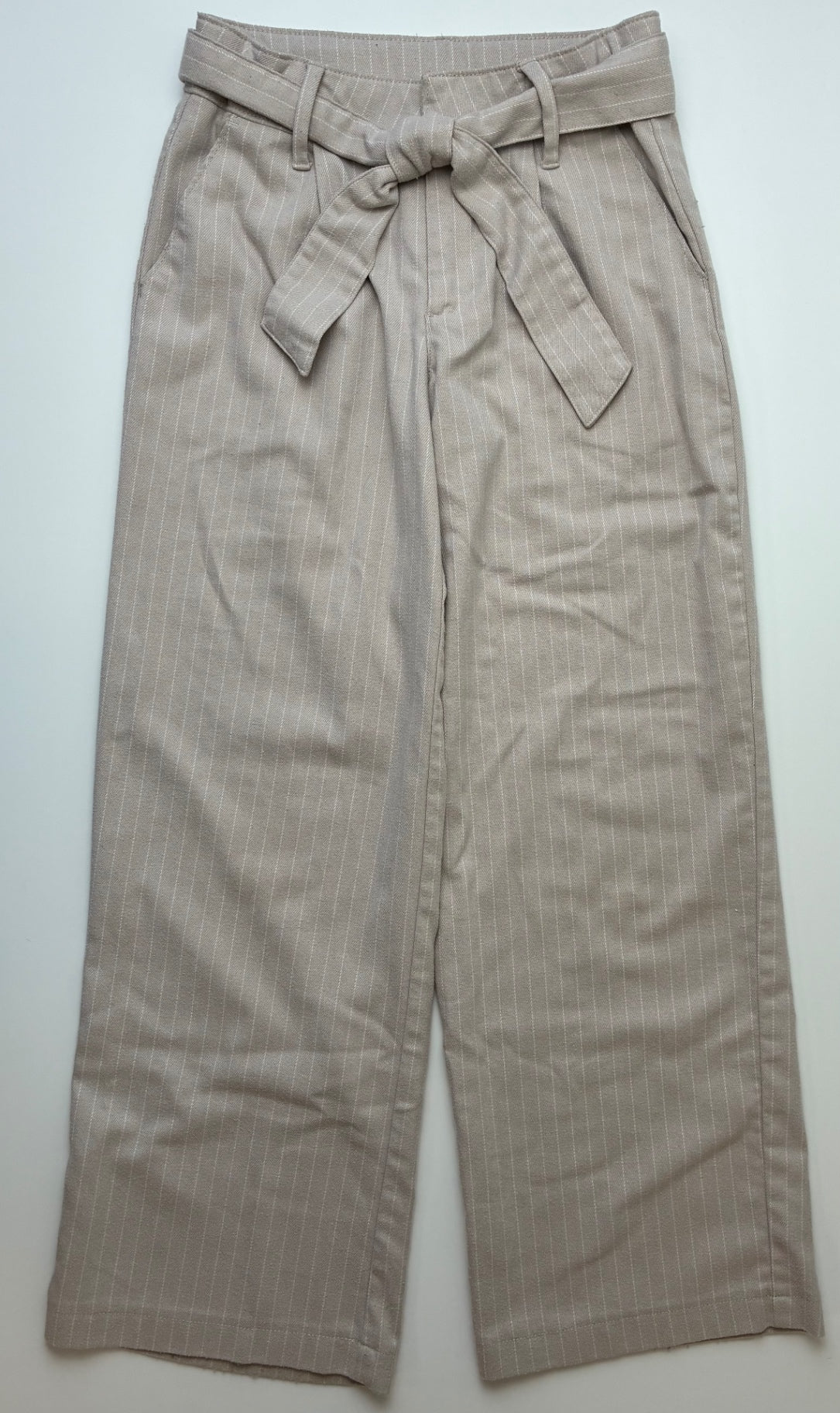 Abercrombie Kids Pants - Beige Pinstripe Trousers | size 9/10