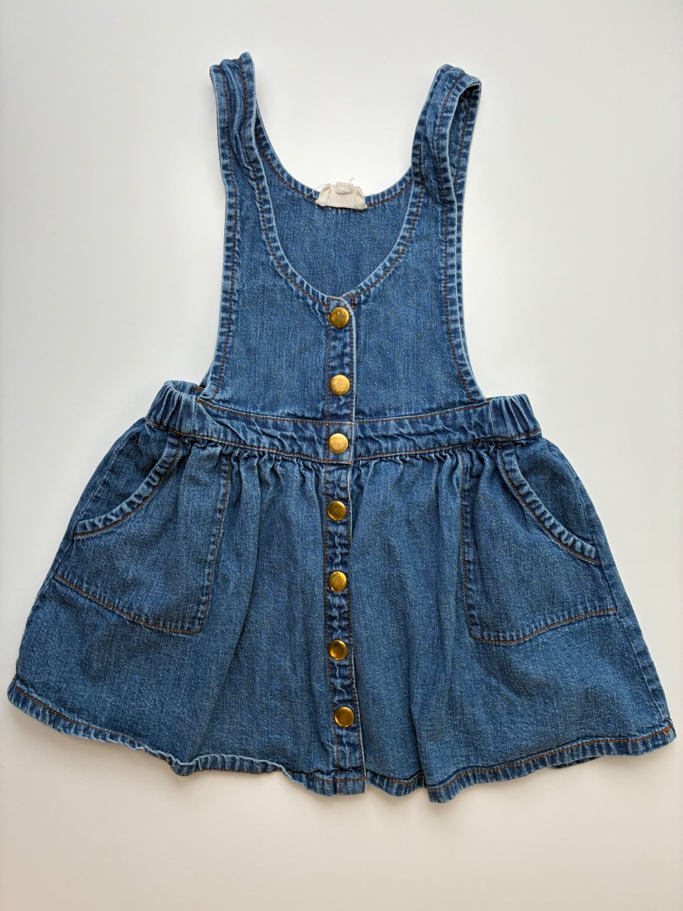 Louis Louise Dress - Blue Denim Overalls | size 6