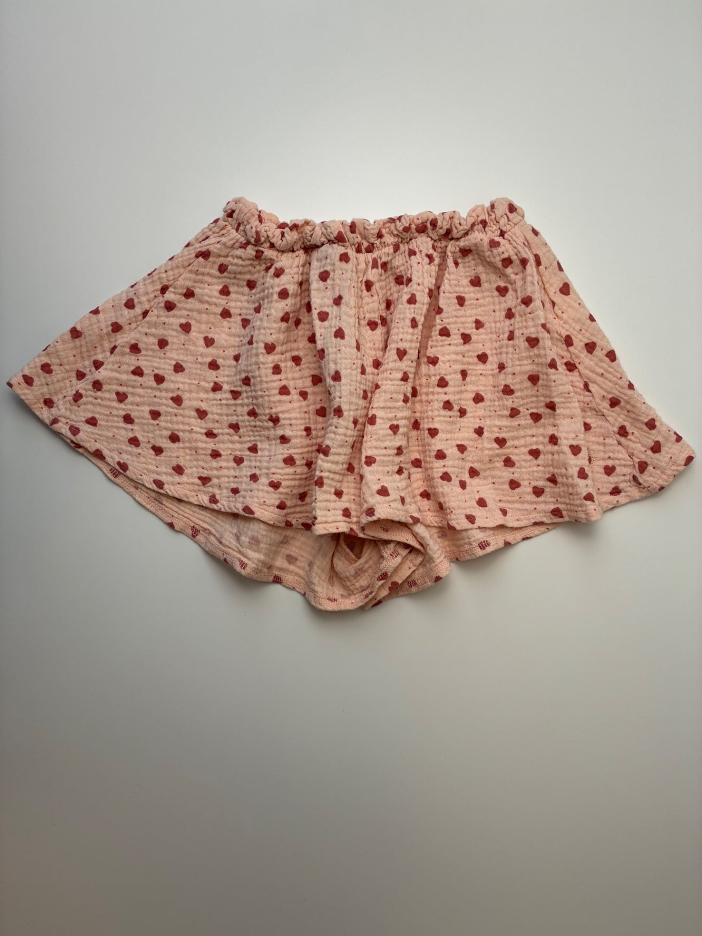Tocoto Vintage Shorts - Pink Hearts 100% Cotton | size 6
