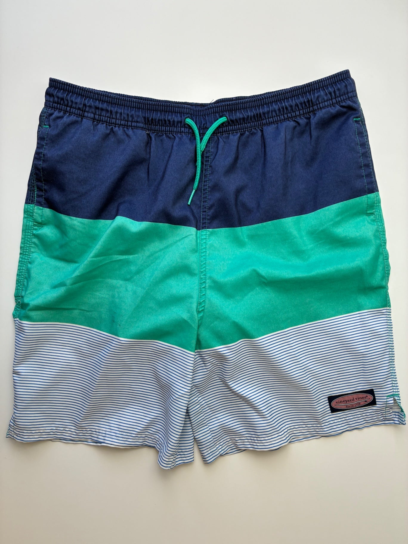 Vineyard Vines Swimsuit - Blue Stripe Swim Trunks | size 18