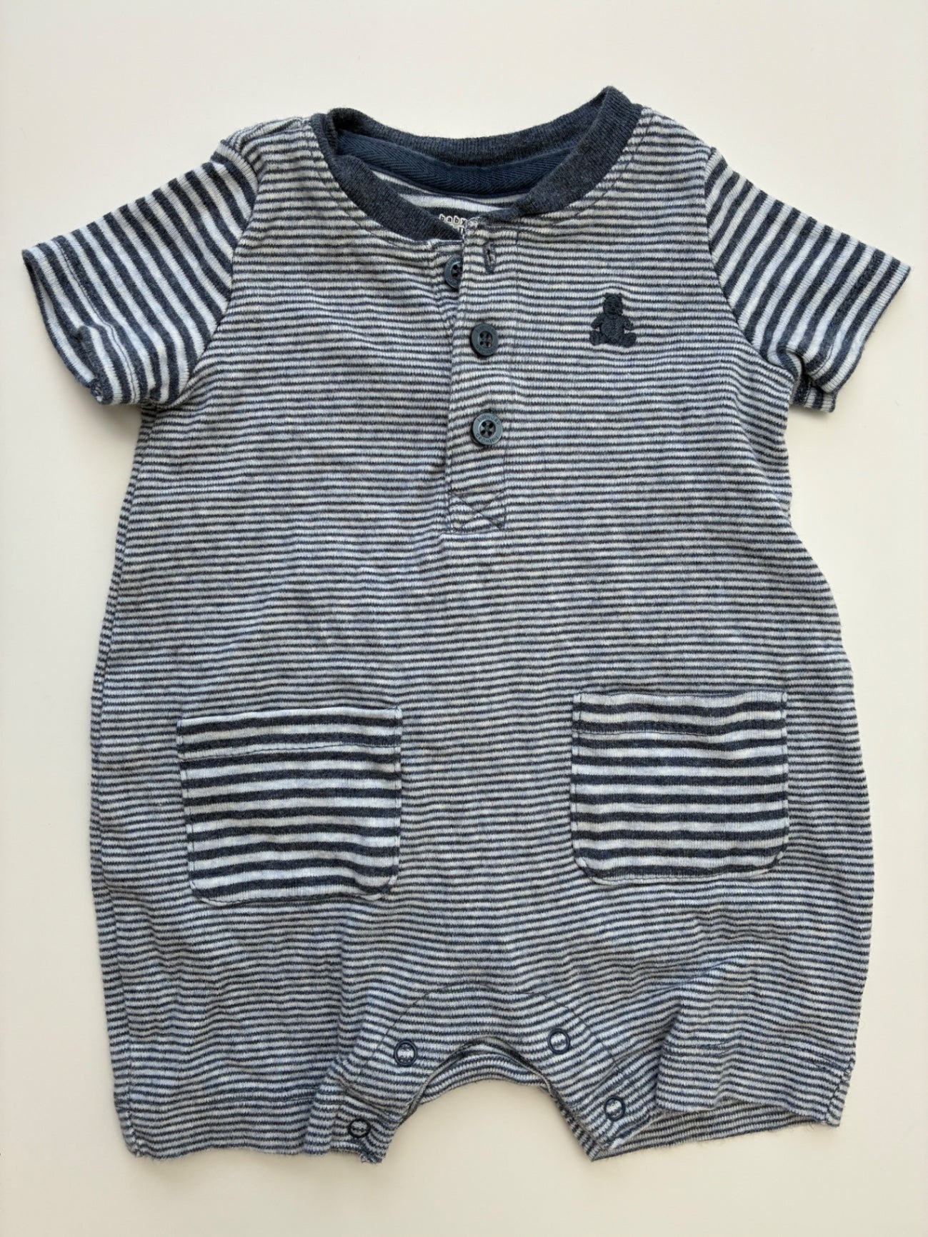 Baby Gap Onesie - Blue Striped | size 0 - 3 Months