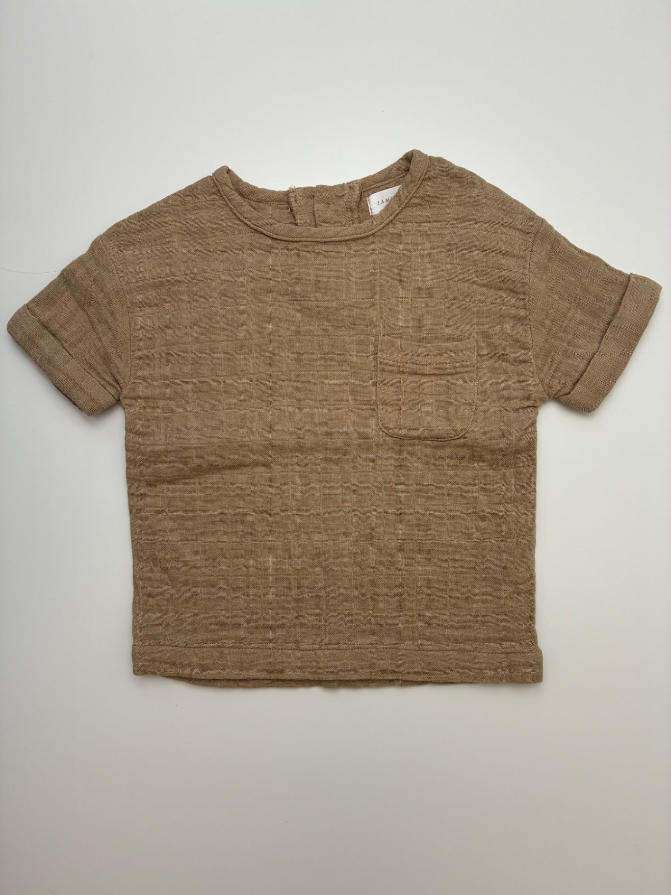 Jamie Kay Shirt - Brown 100% Organic Cotton | size 6 - 12 Months