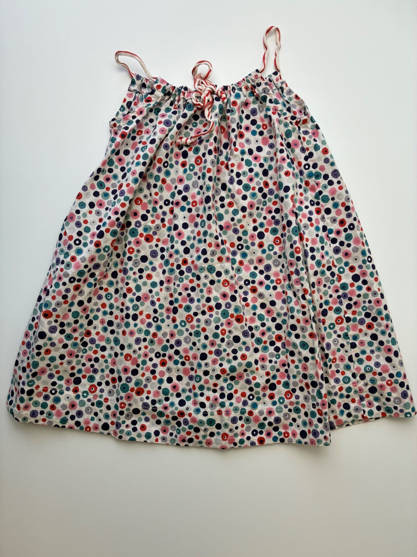 Dagmar Daley Dress - Multicolor Polka Dot 100% Cotton | size 4T