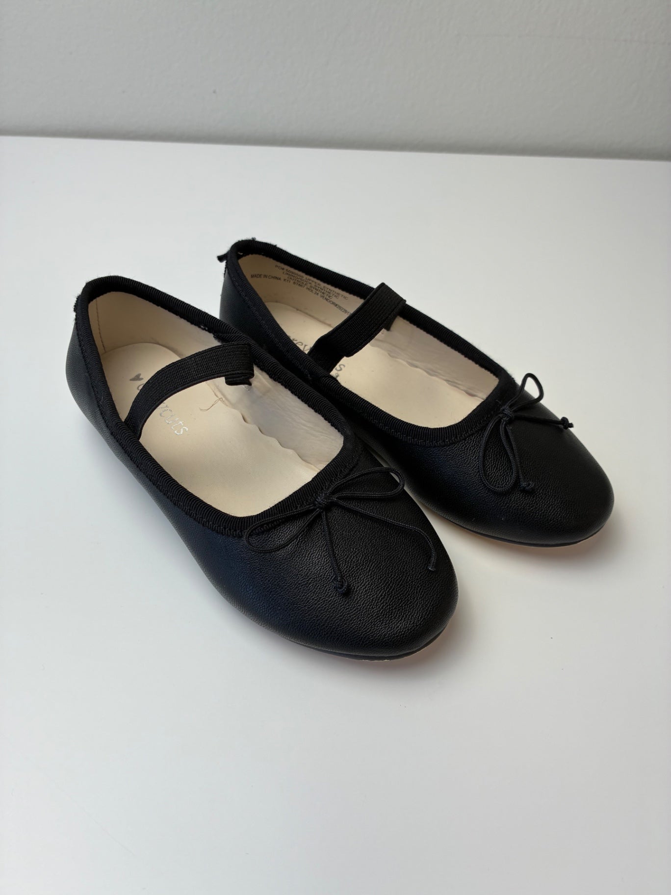 Crewcuts Shoes - Black Strappy Ballet Flats | size Shoe 11