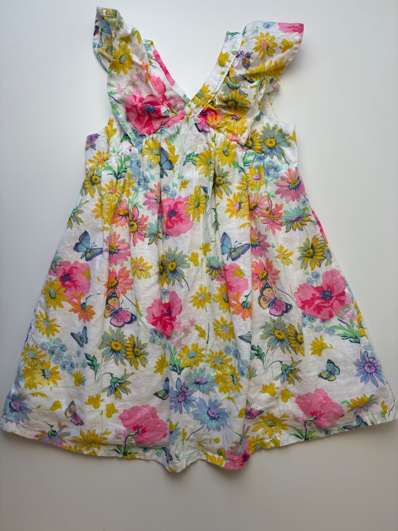 Baby Gap Dress - Multicolor Linen Blend Floral | size 5T
