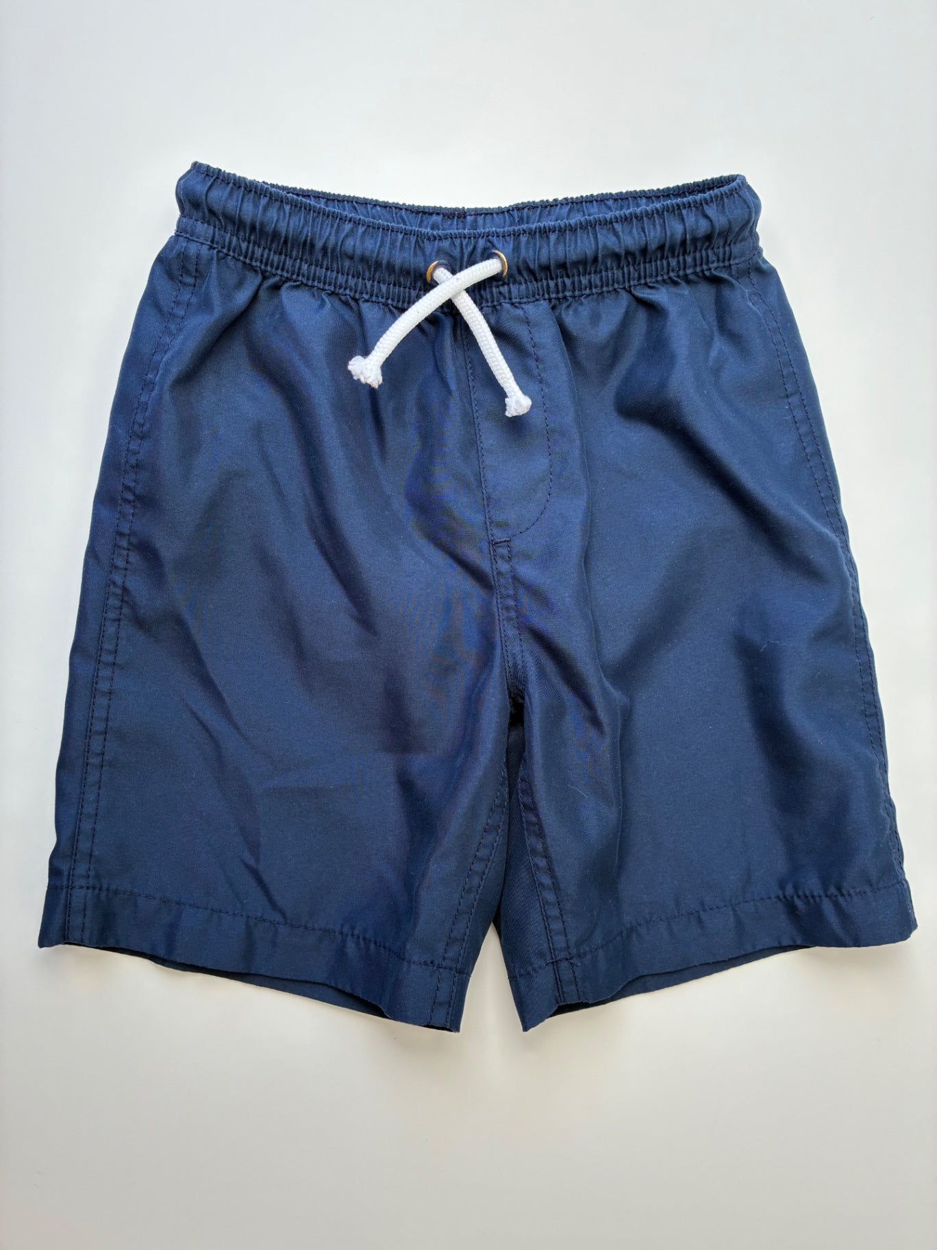 Land's End Swimsuit - Navy Blue Solid Swim Trunks | size 6/7