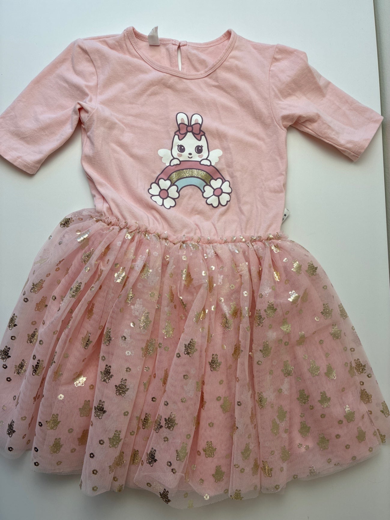HuxBaby Dress - Pink Tulle Bunny | size 8