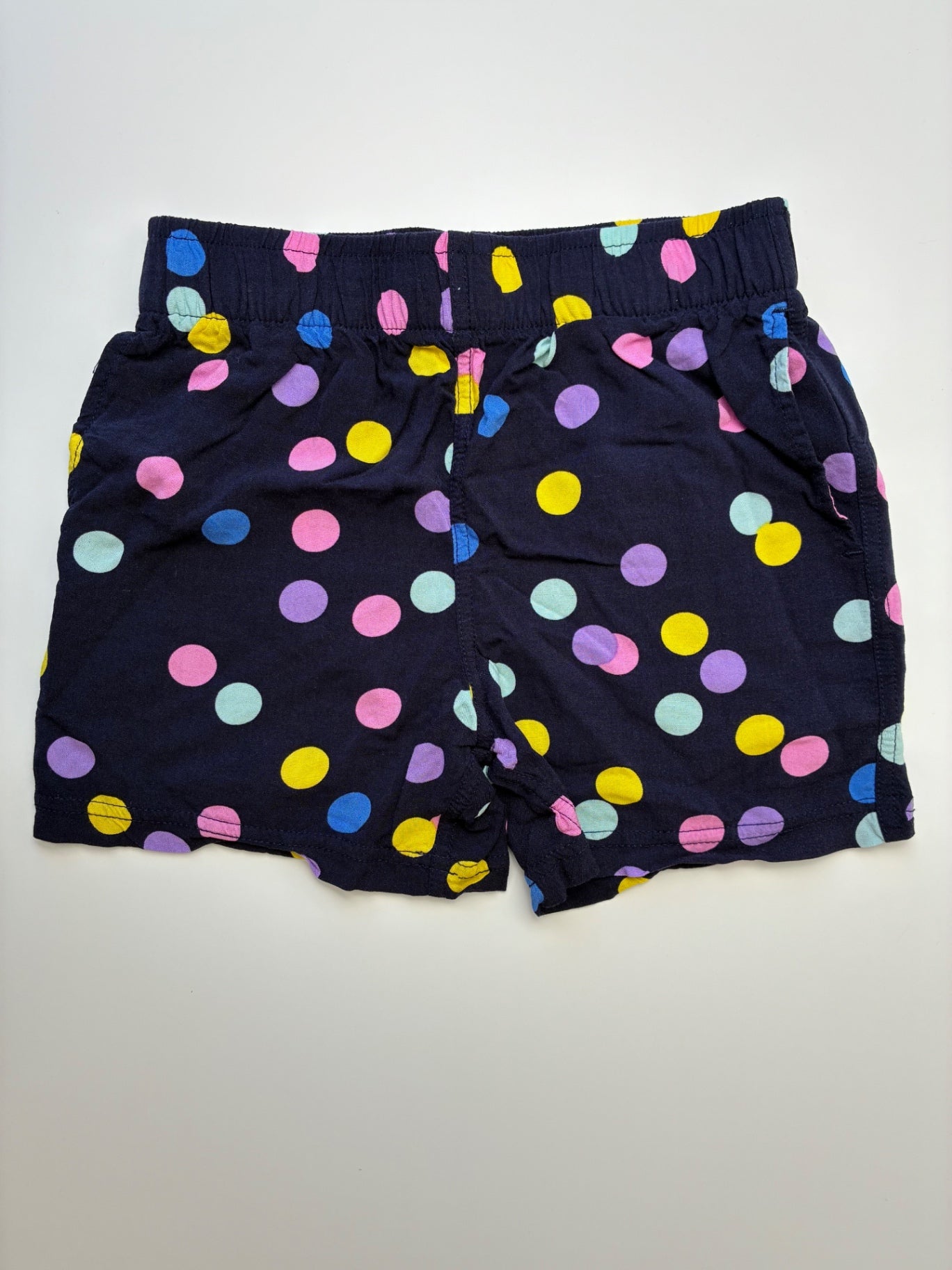 Mountain Warehouse Shorts - Navy Blue Polka Dot | size 7/8