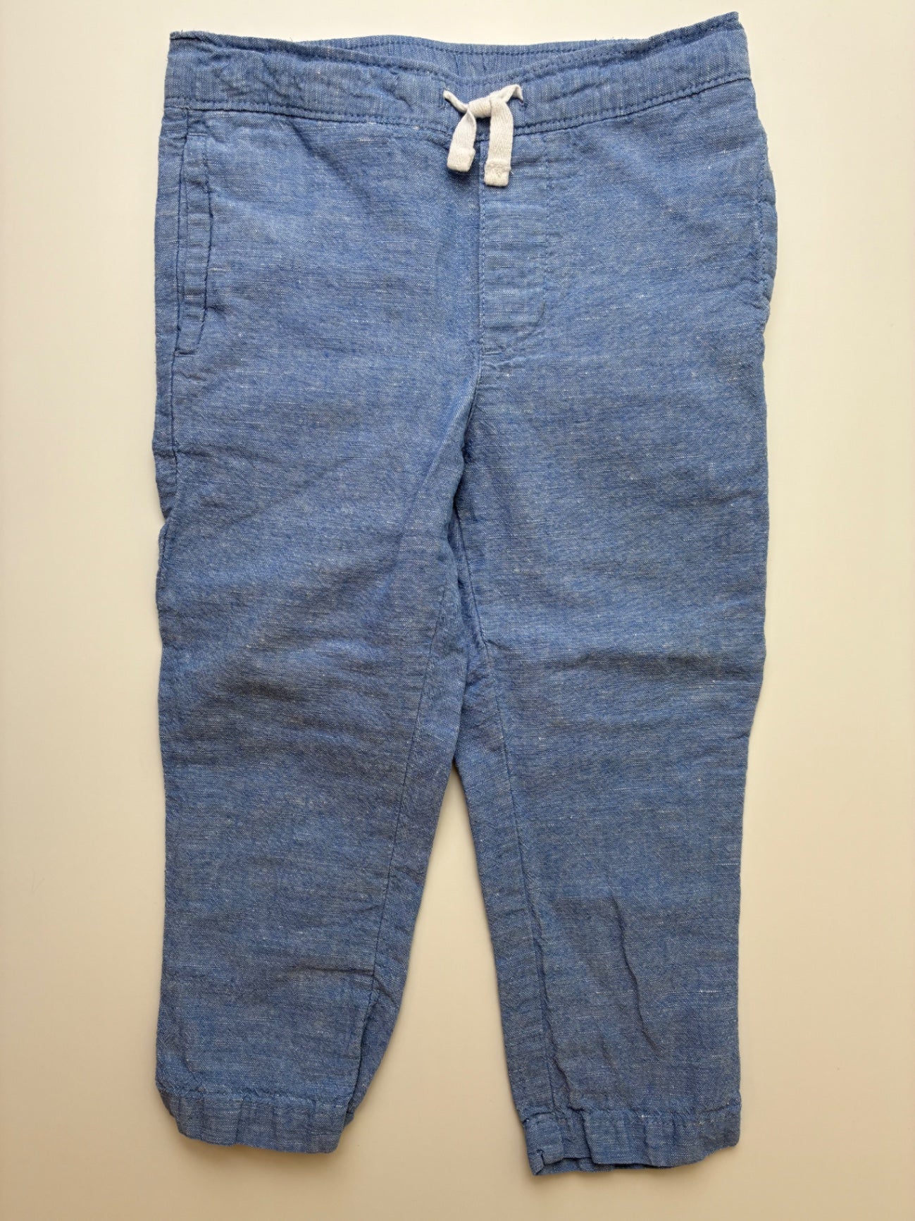 Janie and Jack Pants - Blue Linen-Cotton Cuffed | size 2T