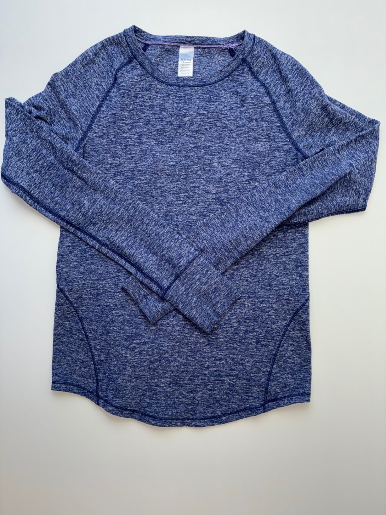 Ivivva Shirt - Navy Blue Long Sleeve Heathered | size 10