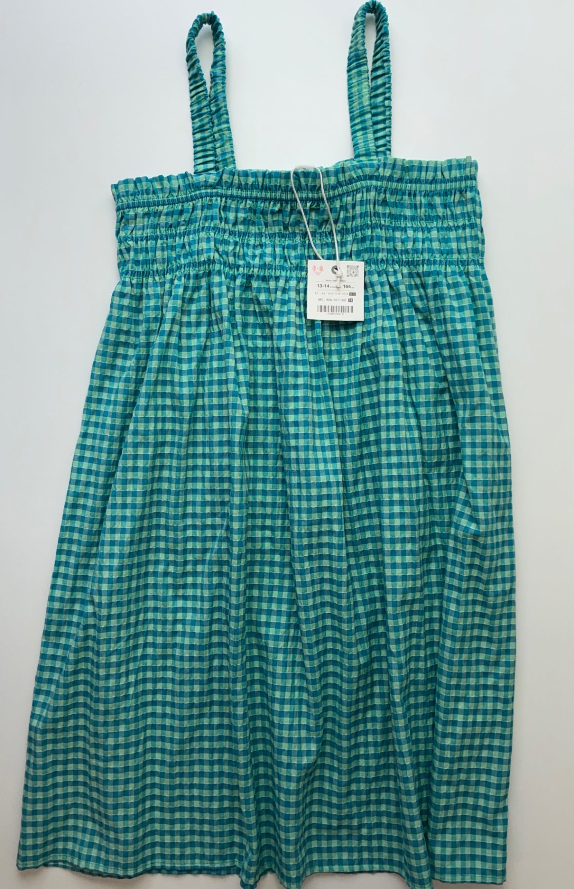 Zara Dress - Green Smocked Gingham | size 13/14