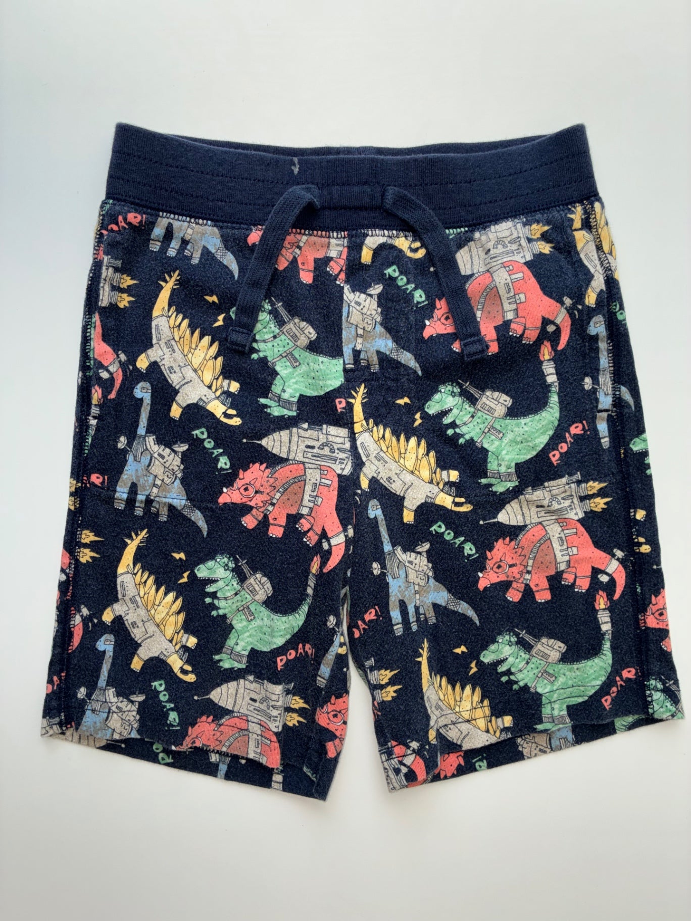 Baby Gap Shorts - Navy Blue Dinosaurs w/ Rockets | size 5T