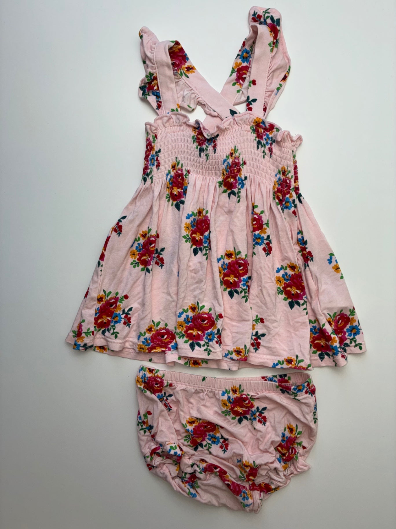 Angel Dear Dress - Pink Floral + Bloomers | size 18 - 24 Months