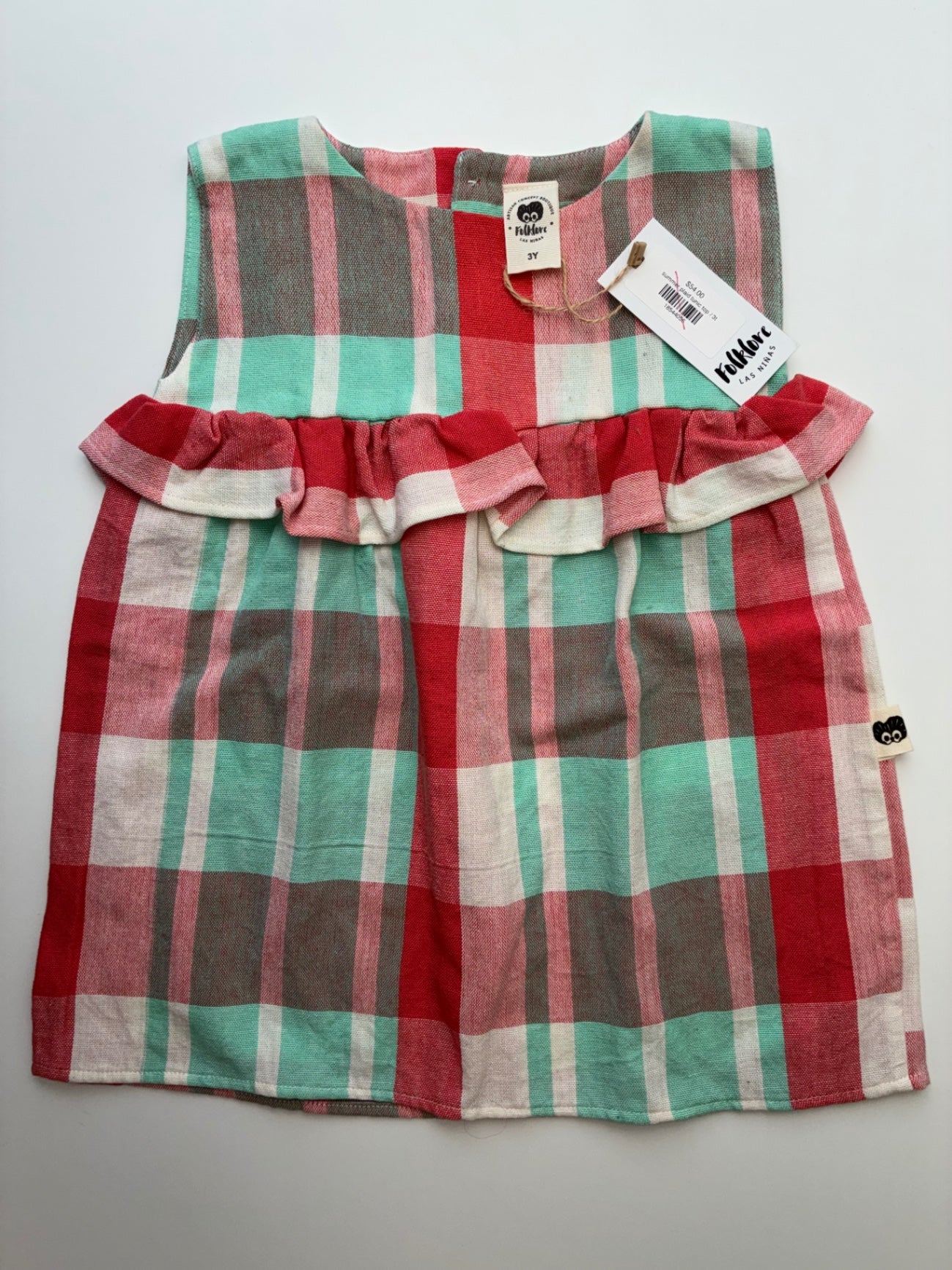 Folklore Shirt - Multicolor Plaid Tunic | size 3T