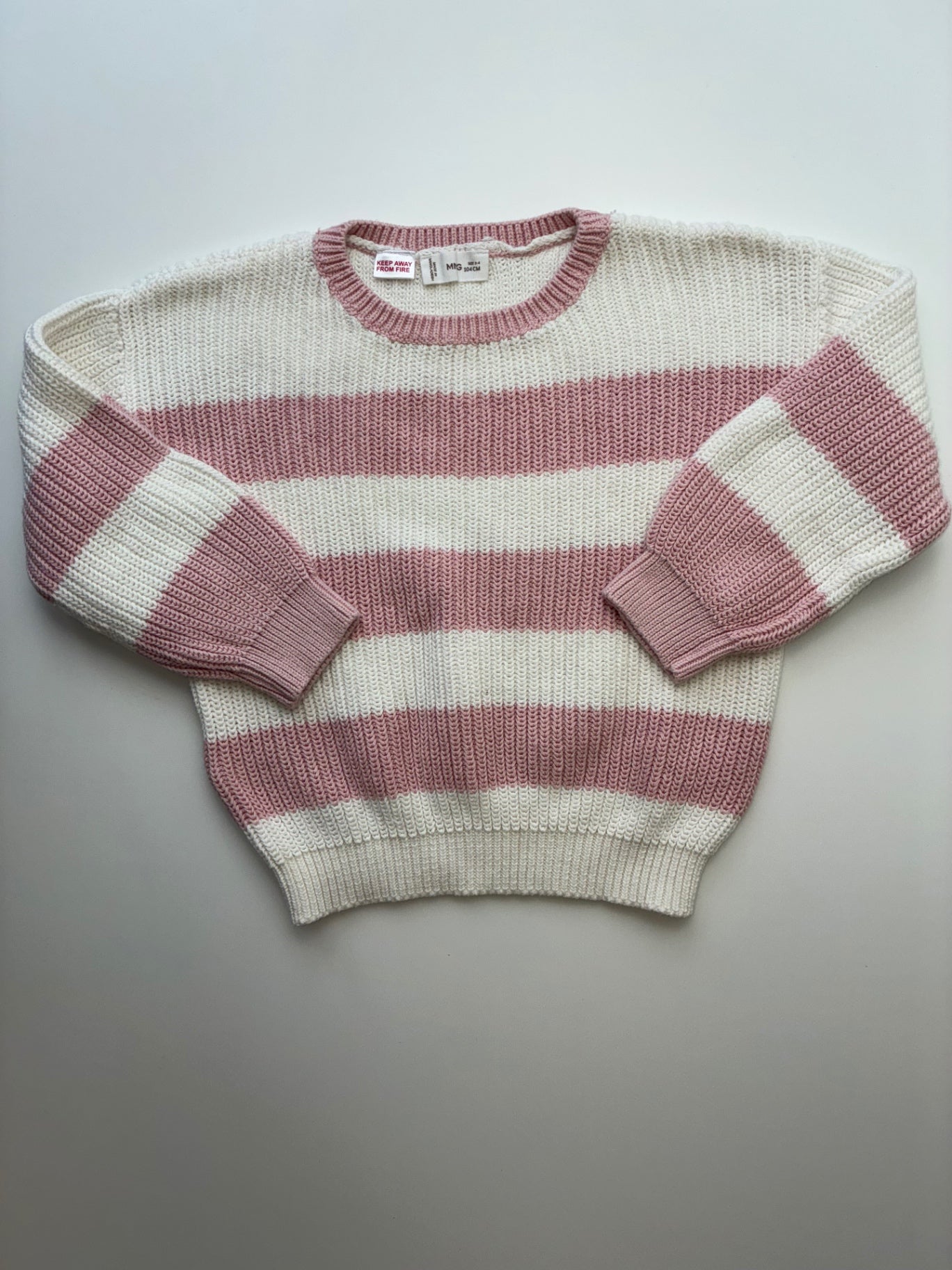 Mango Sweater - Pink Striped | size 3T/4T