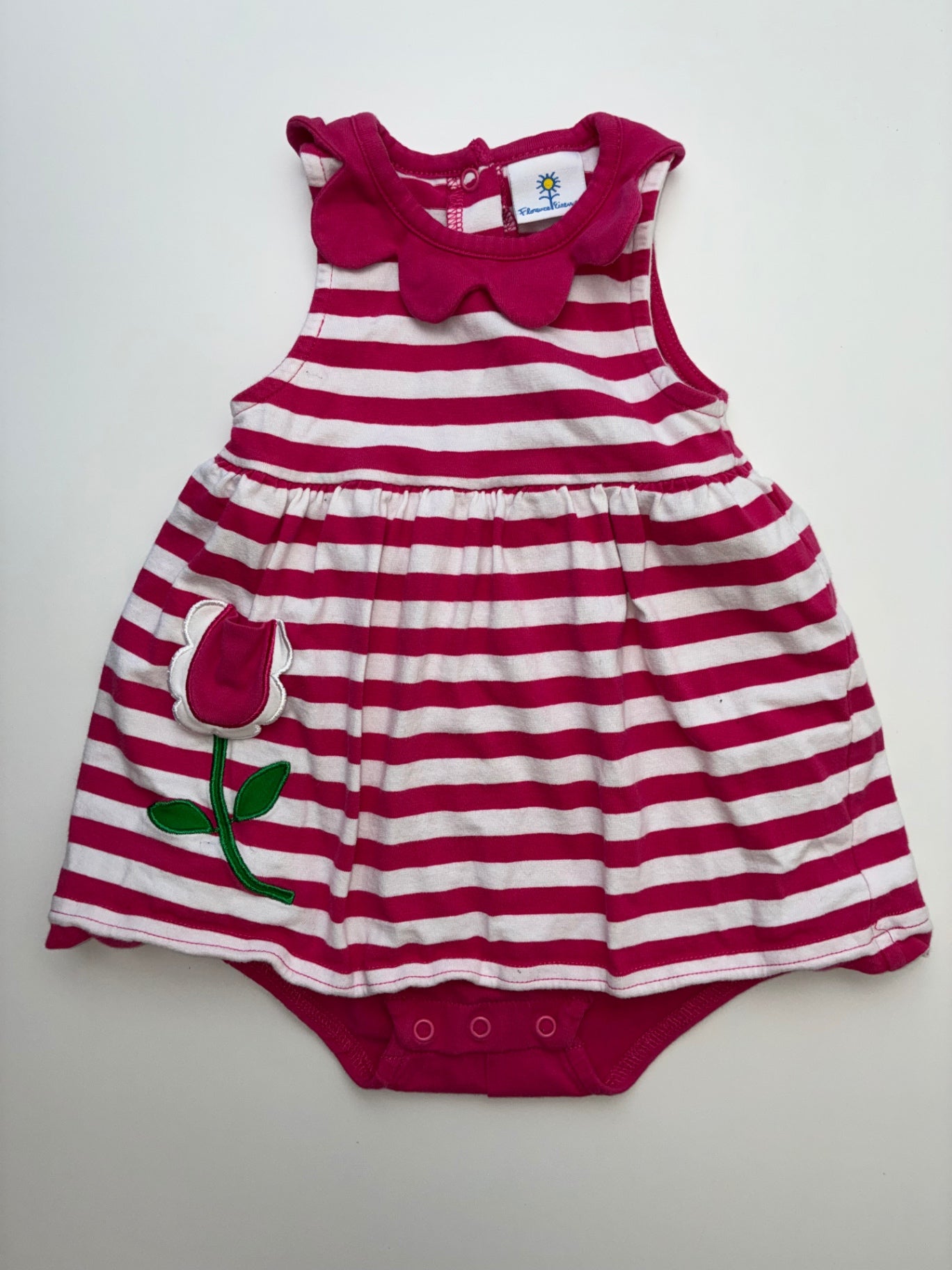 Florence Eiseman Dress - Pink Striped + Sleeveless | size 18 Months