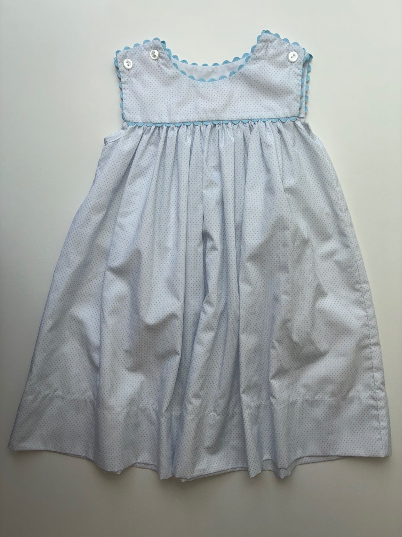 Lullaby Set Dress - Blue Polka Dot + Sleeveless | size 3T