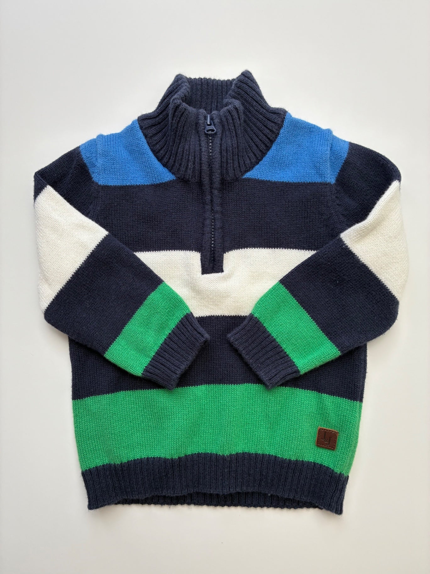 Janie and Jack Sweater - Multicolor 1/4 zip | size 6 - 12 Months