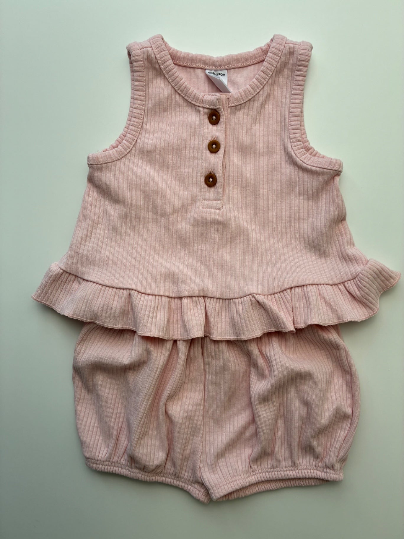 Nordstrom 2 Piece Ensemble - Pink Tank + Shorts | size 3 Months