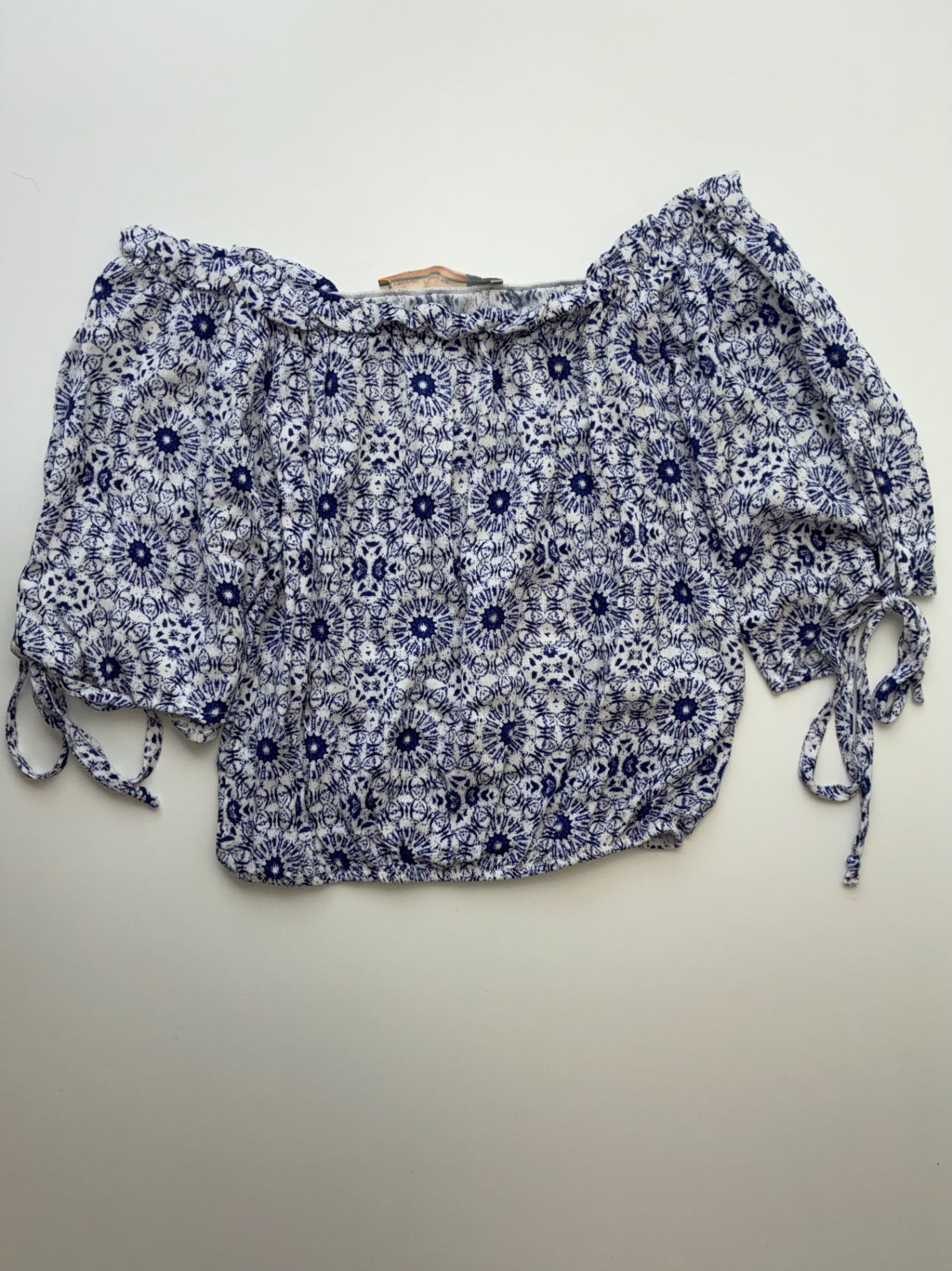 Vintage Havana Shirt - Blue Off Shoulder | size 10/12
