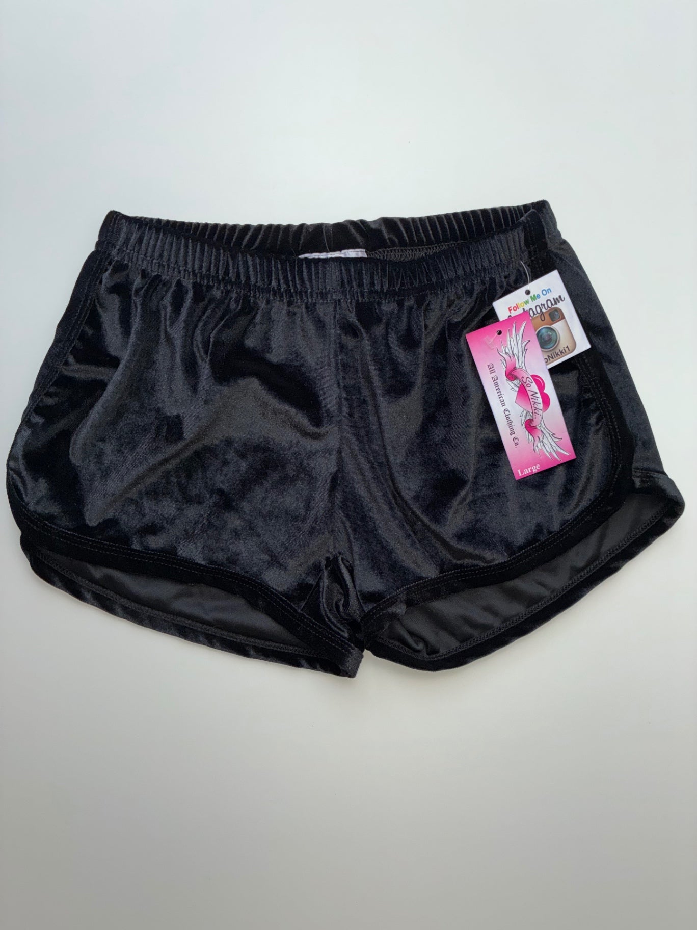 So Nikki Shorts - Black Velour | size 14