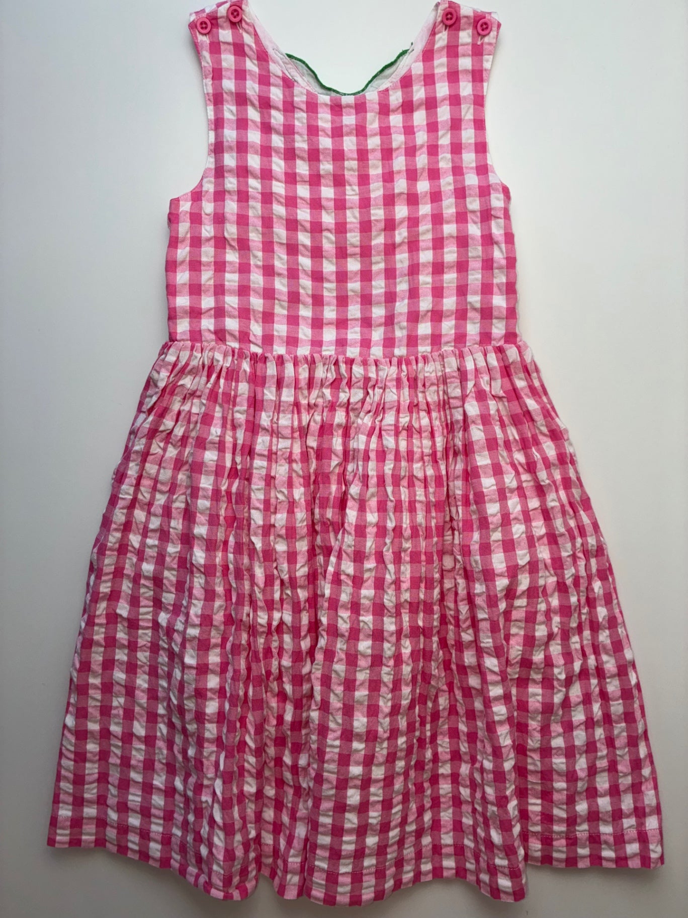 Mini Boden Dress - Pink Gingham + Strawberry
