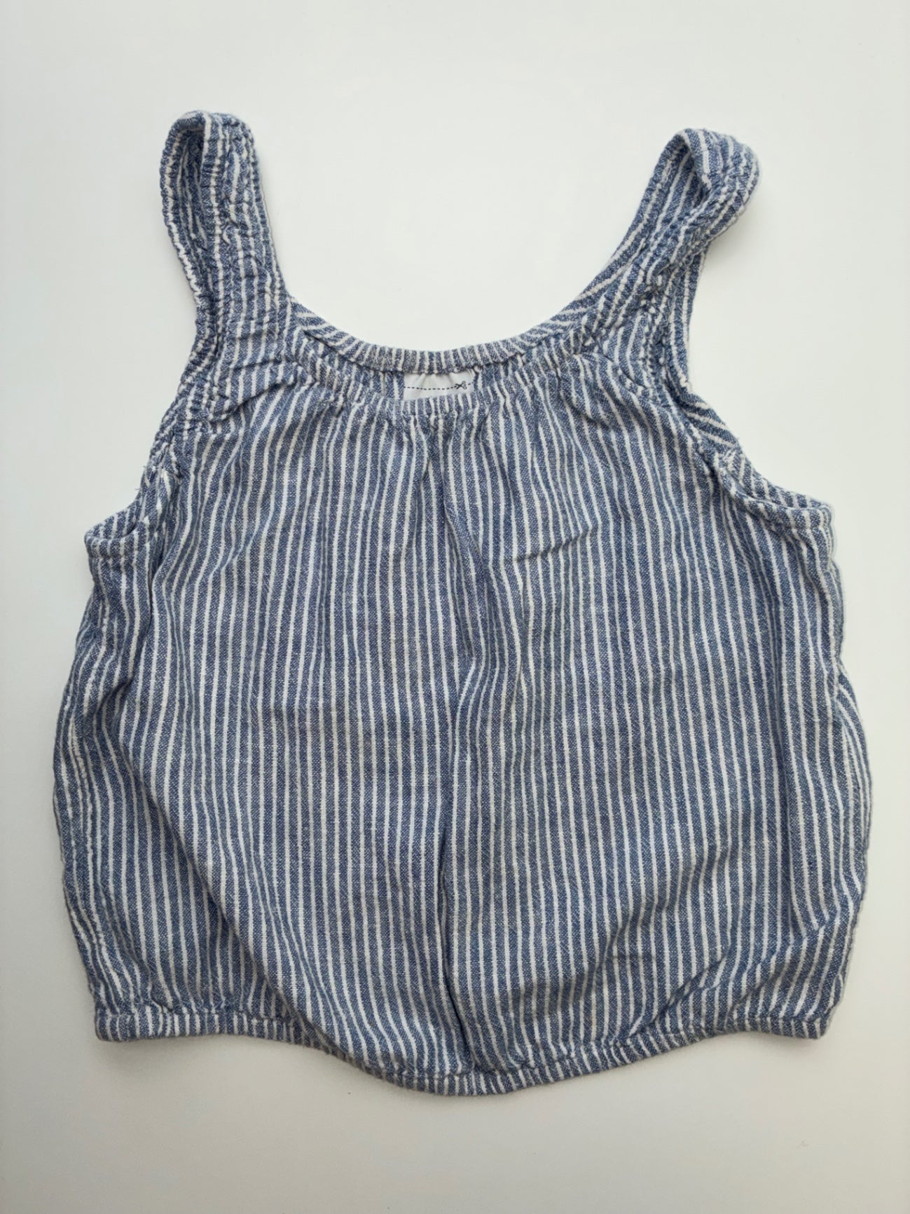 Abercrombie Kids Shirt - Blue Striped + Sleeveless | size 7/8