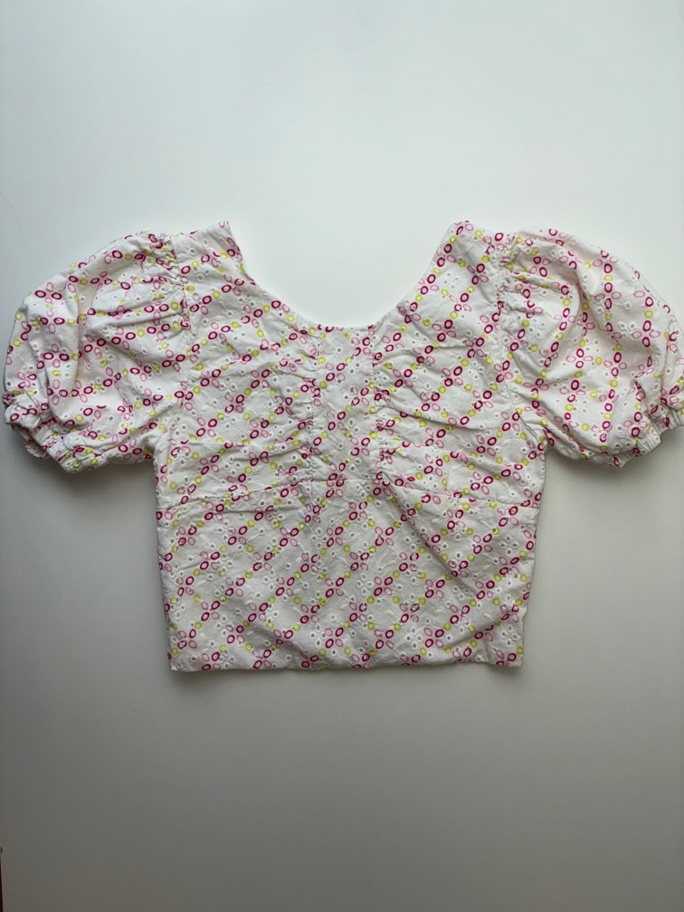 Habitual Shirt - White Eyelet Puff Sleeve | size 10