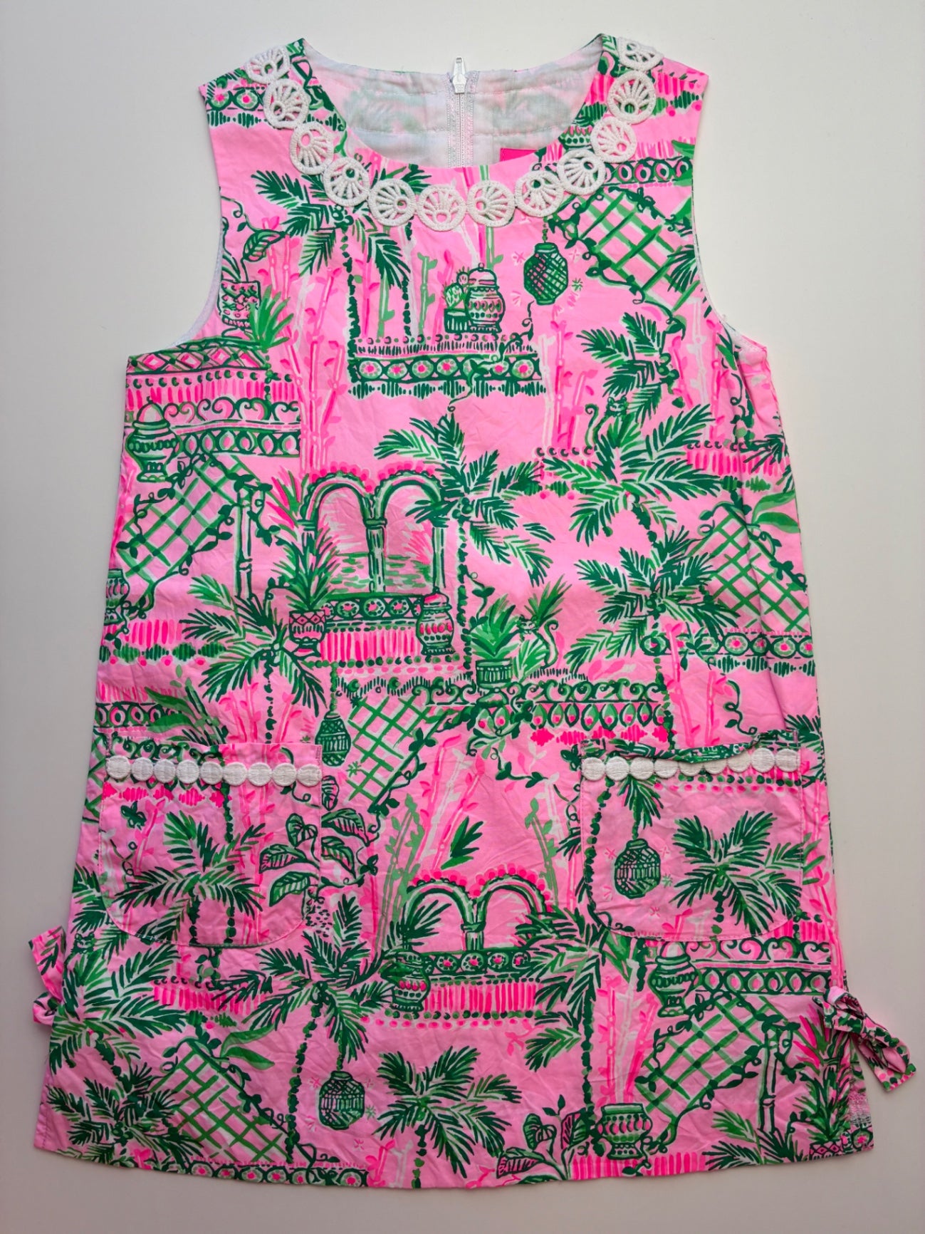 Lilly Pulitzer Dress - Pink Tropical Toile Shift | size 7
