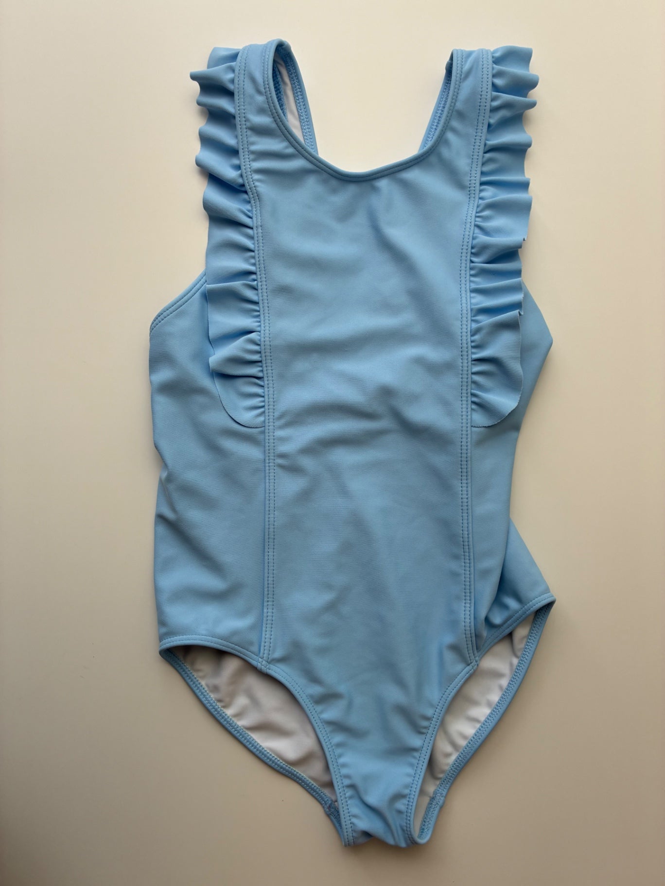 Minnow Swimsuit - Blue Ruffle One Piece | size 7/8