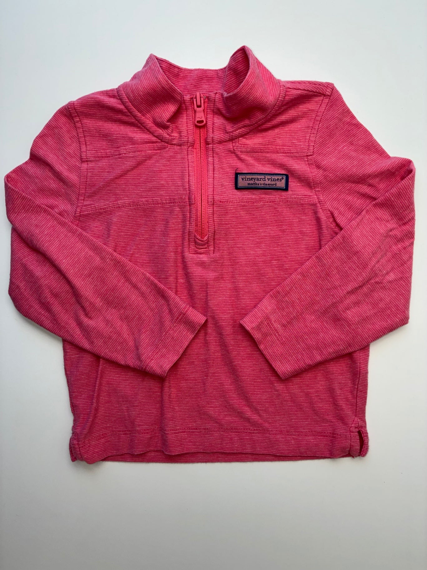 Vineyard Vines Sweatshirt - Pink Striped 1/4 Zip | size 3T