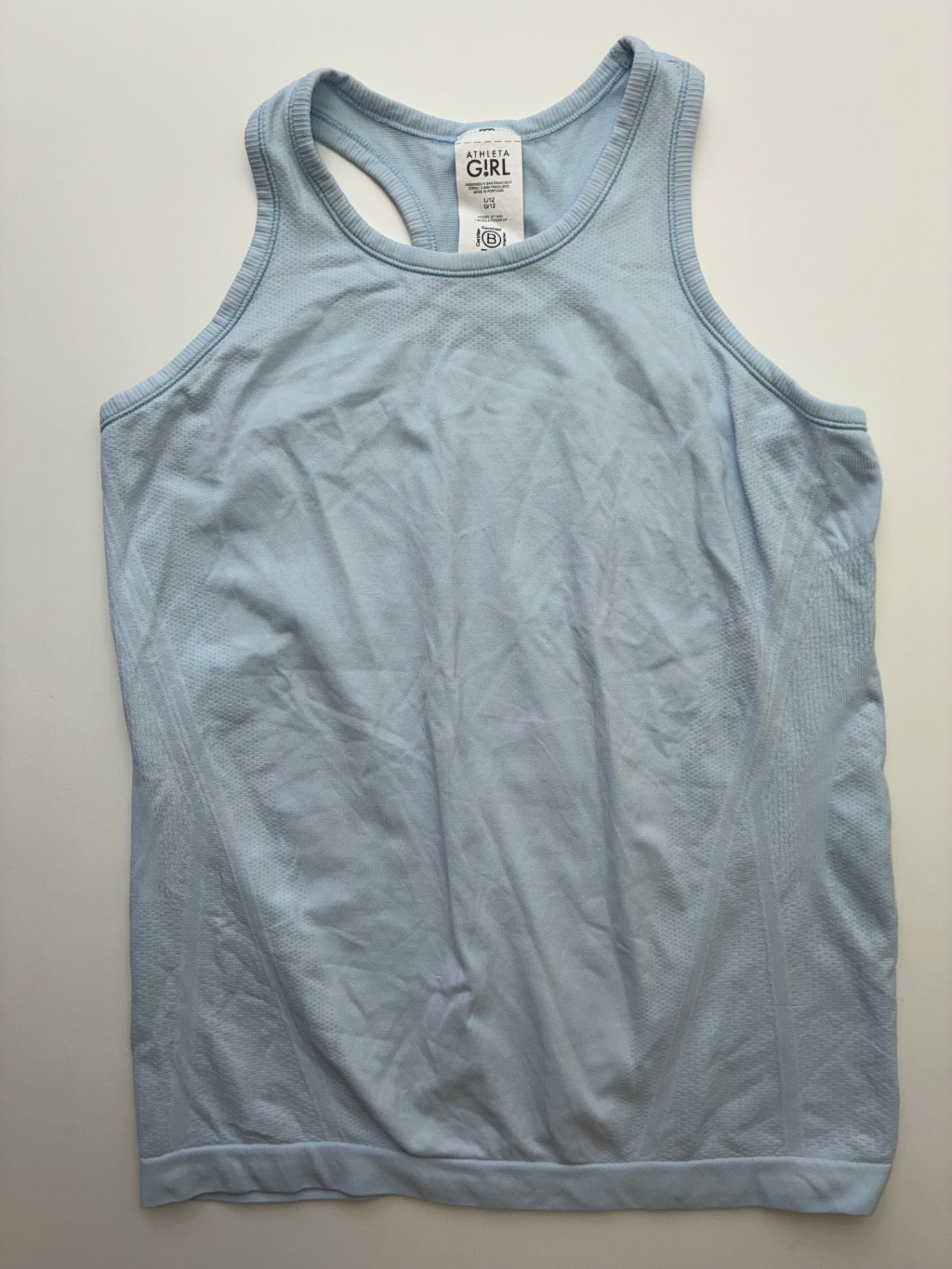 Athleta Girl Tank Top - Blue Racer Back | size 12