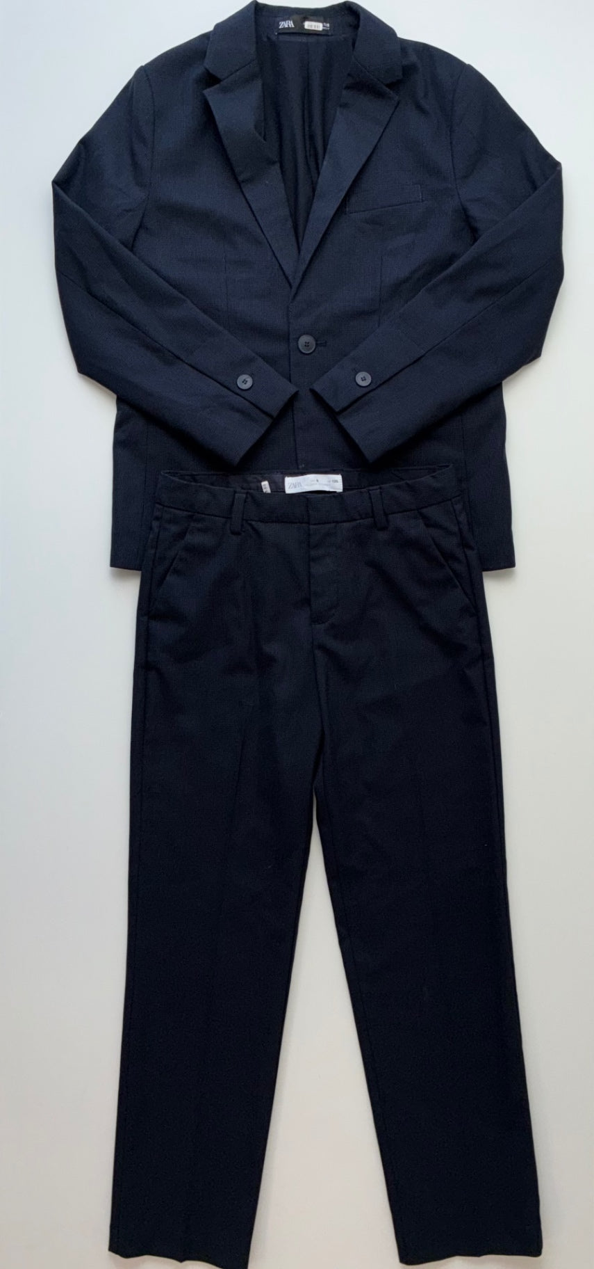 Zara 2 Piece Ensemble - Navy Blue Suit Jacket + Pants | size 8
