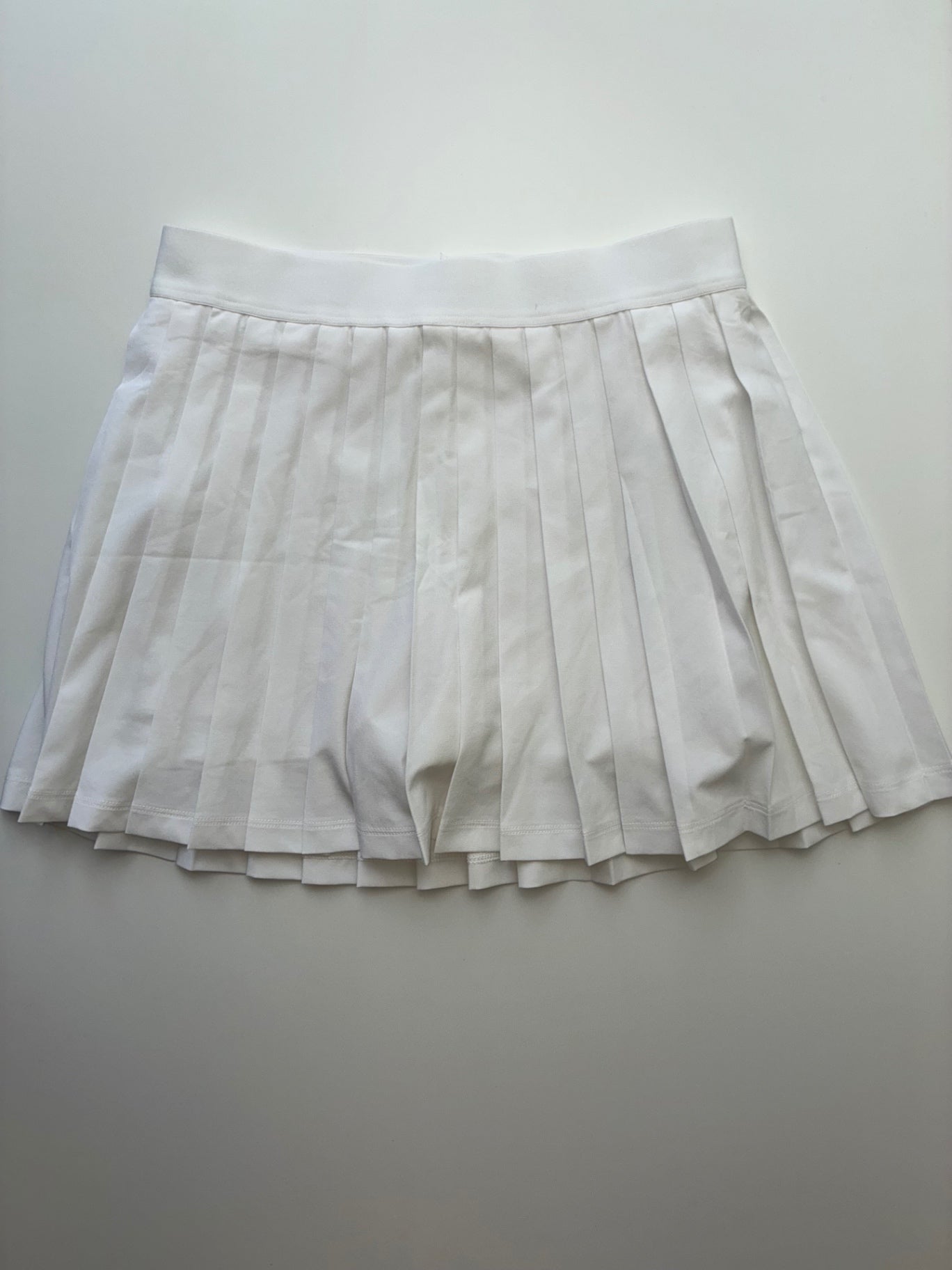 Athleta Girl Skirt - White Pleated Mesh Skort | size 12